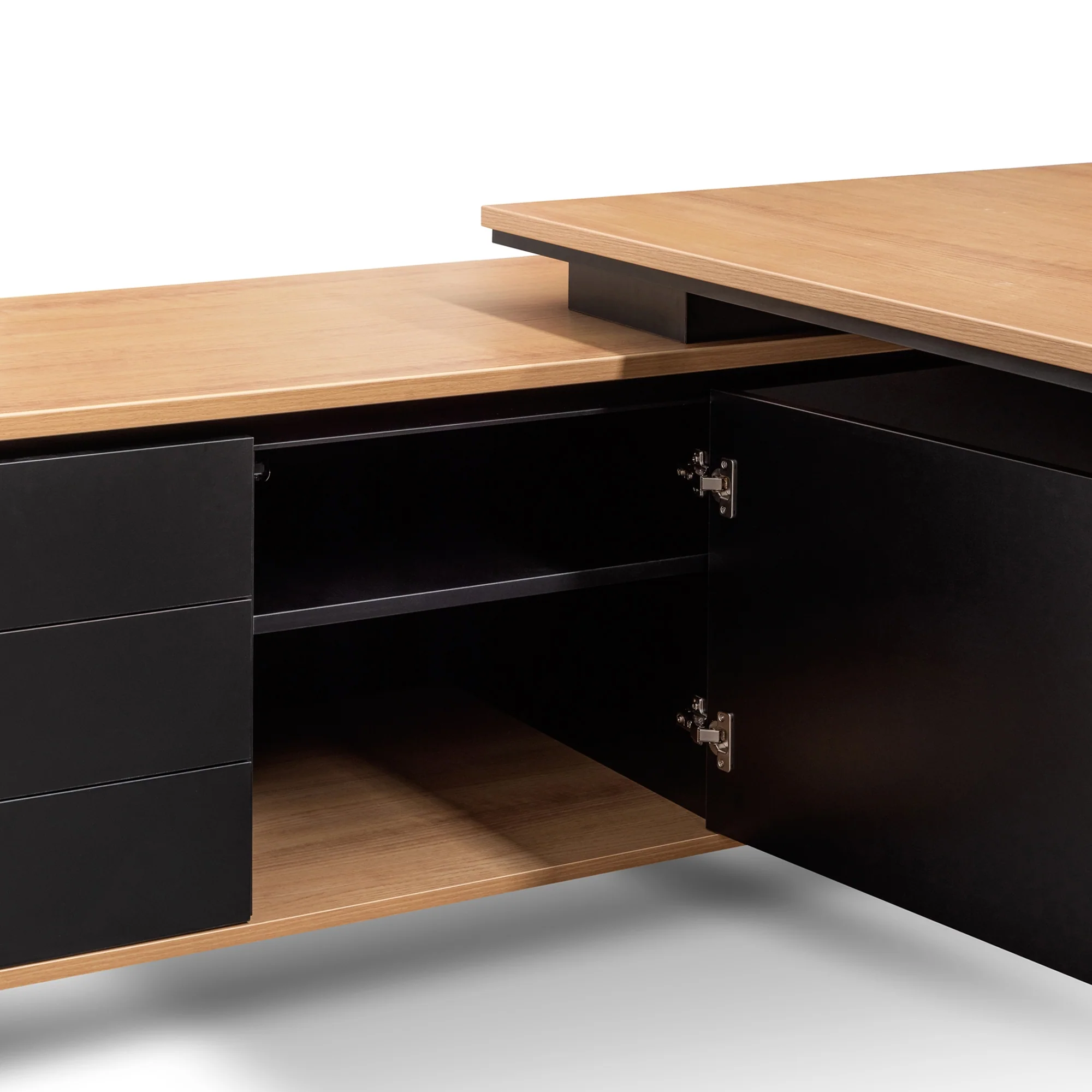 COT6107-SN - 2.3m Left Return Office Desk - Natural - Image 8
