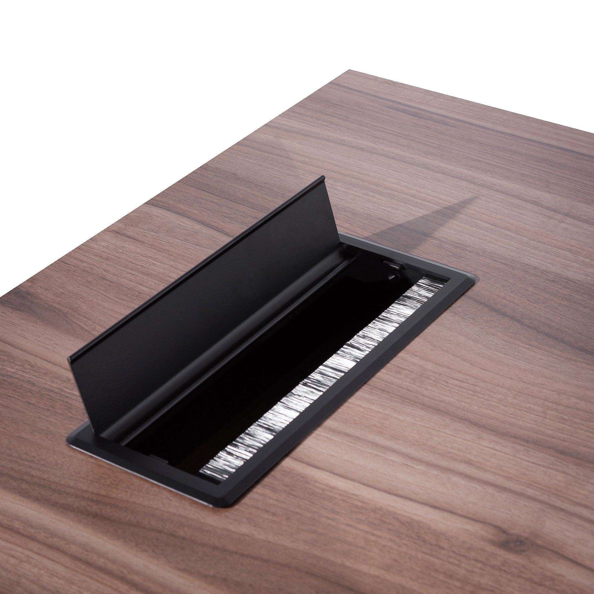 COT6166-SN 1.8m Executive Desk Right Return with Black Legs - Walnut - Image 14