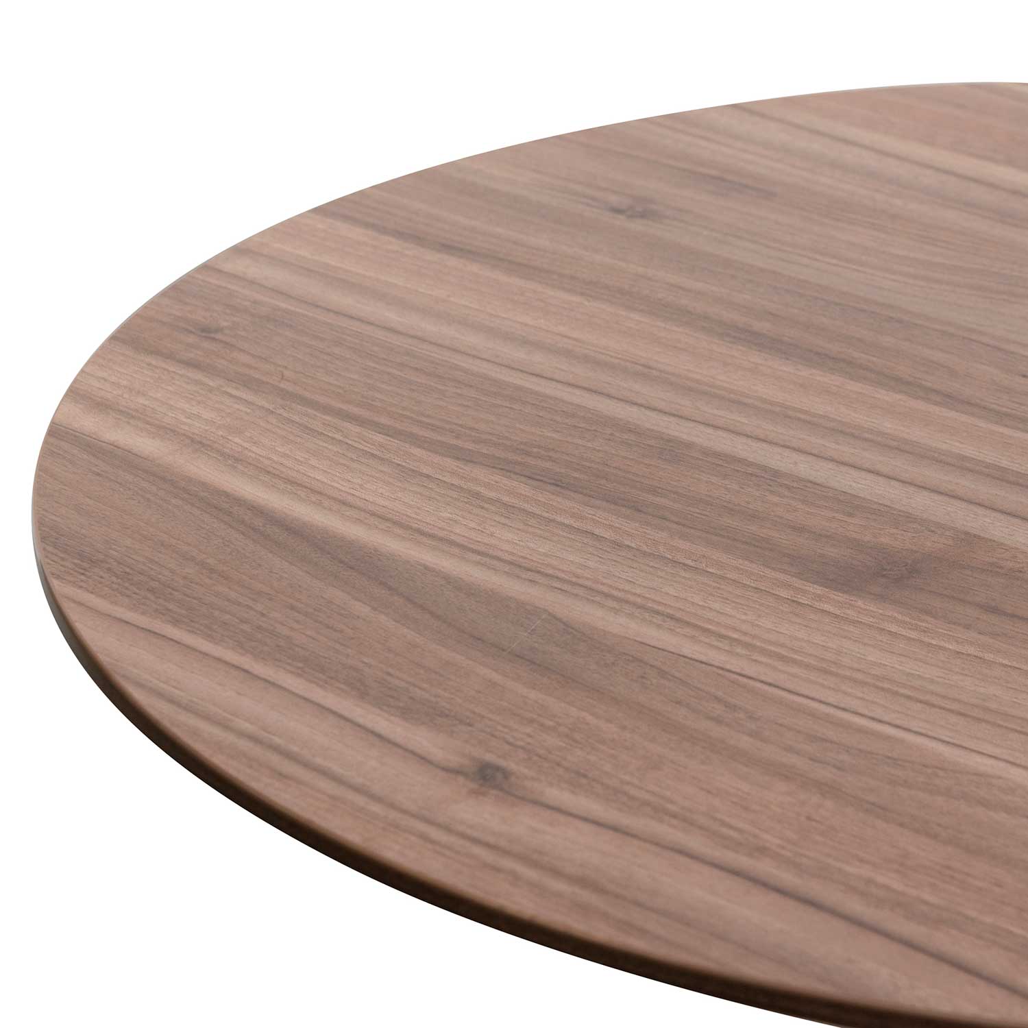 COT6167-SN Round Office Meeting Table - Walnut with Black Base - Image 3
