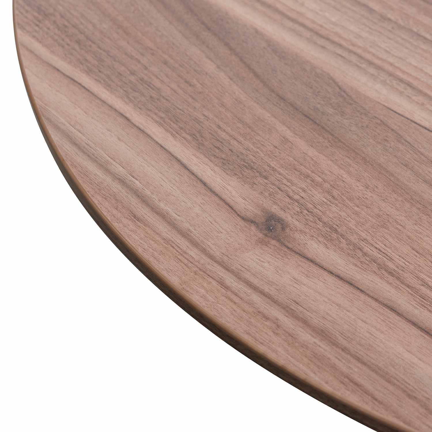 COT6167-SN Round Office Meeting Table - Walnut with Black Base - Image 4