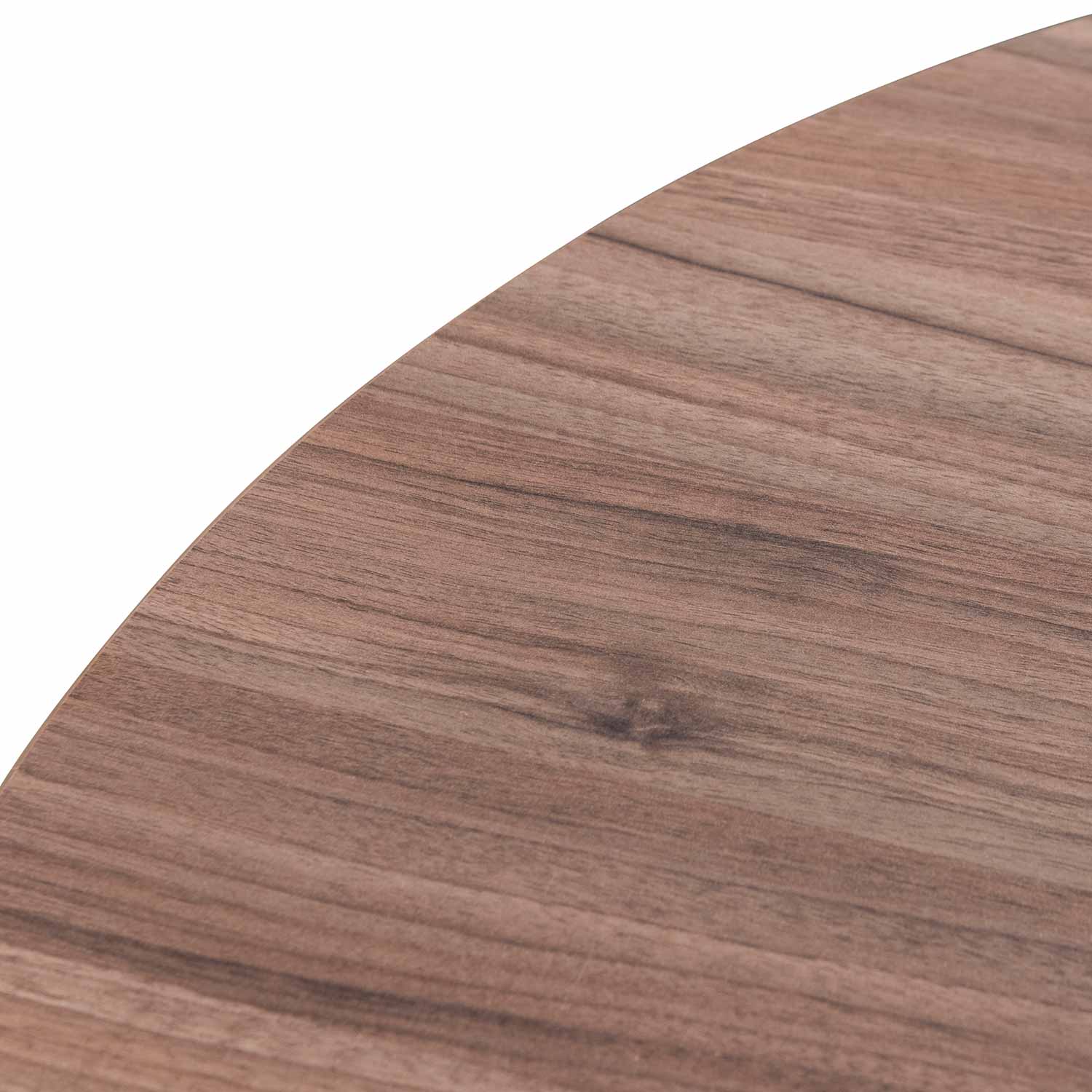 COT6167-SN Round Office Meeting Table - Walnut with Black Base - Image 5