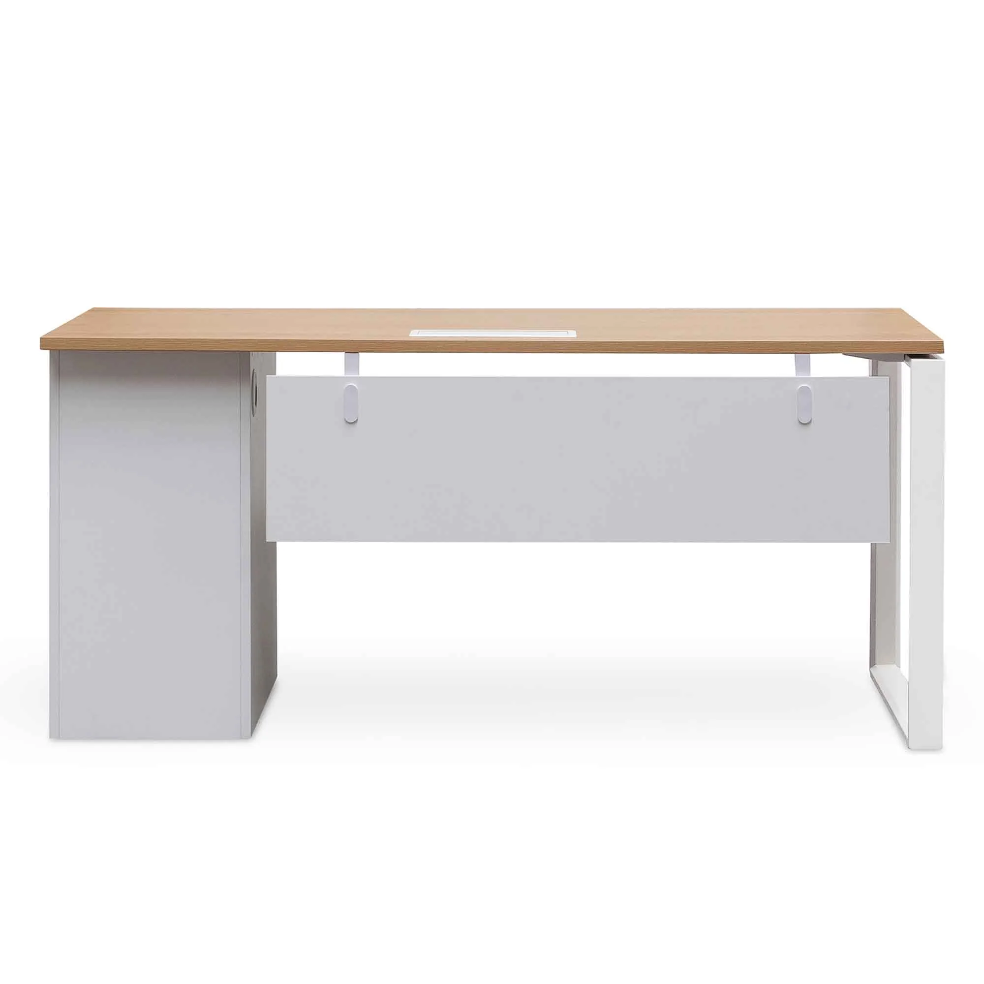 COT6541-SN 1 Seater Office Desk - Natural and White - Image 11