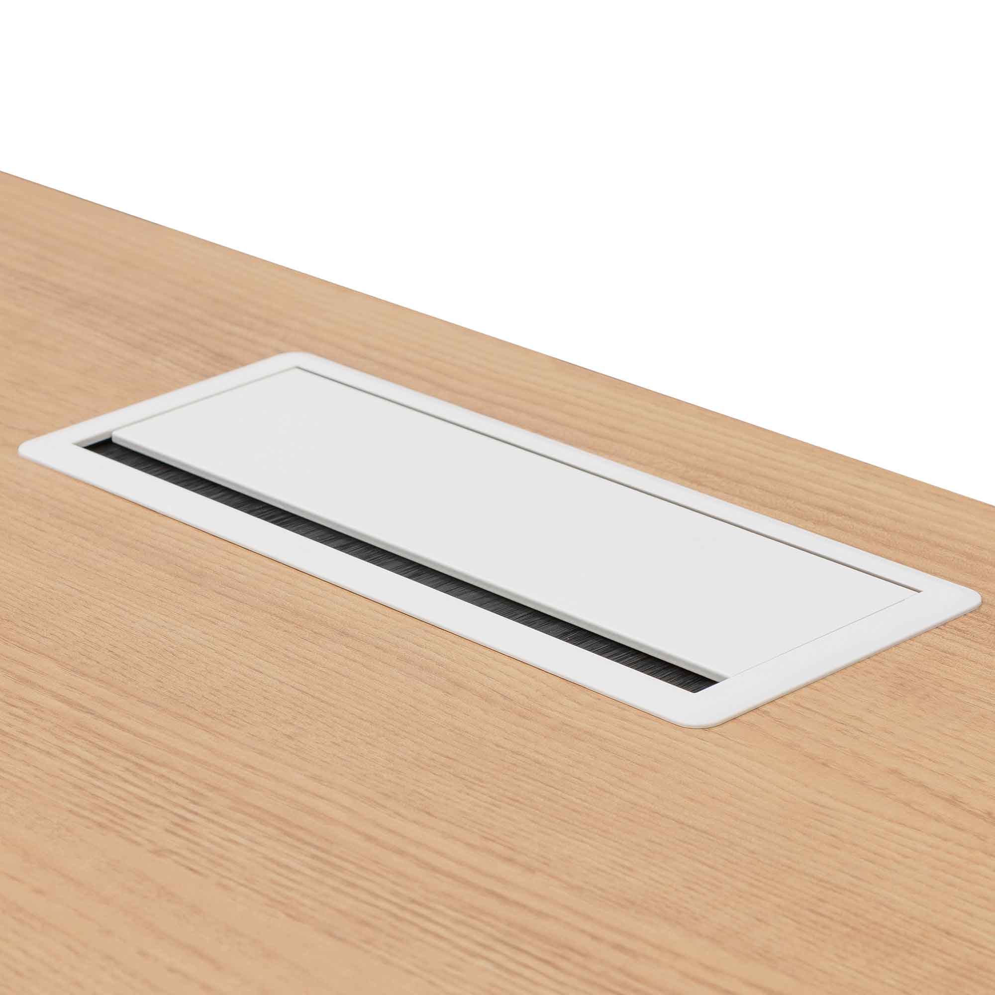 COT6541-SN 1 Seater Office Desk - Natural and White - Image 6
