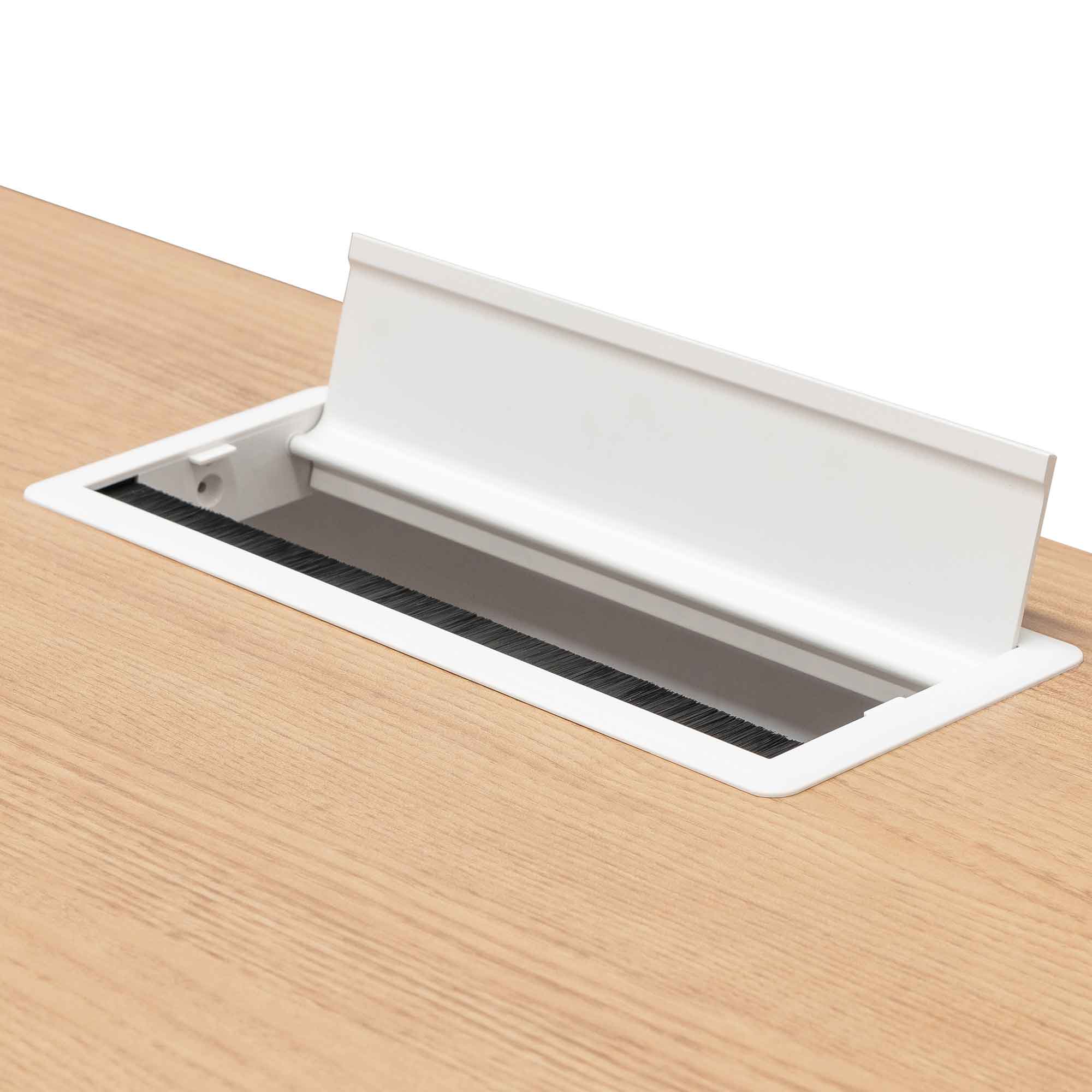 COT6541-SN 1 Seater Office Desk - Natural and White - Image 7