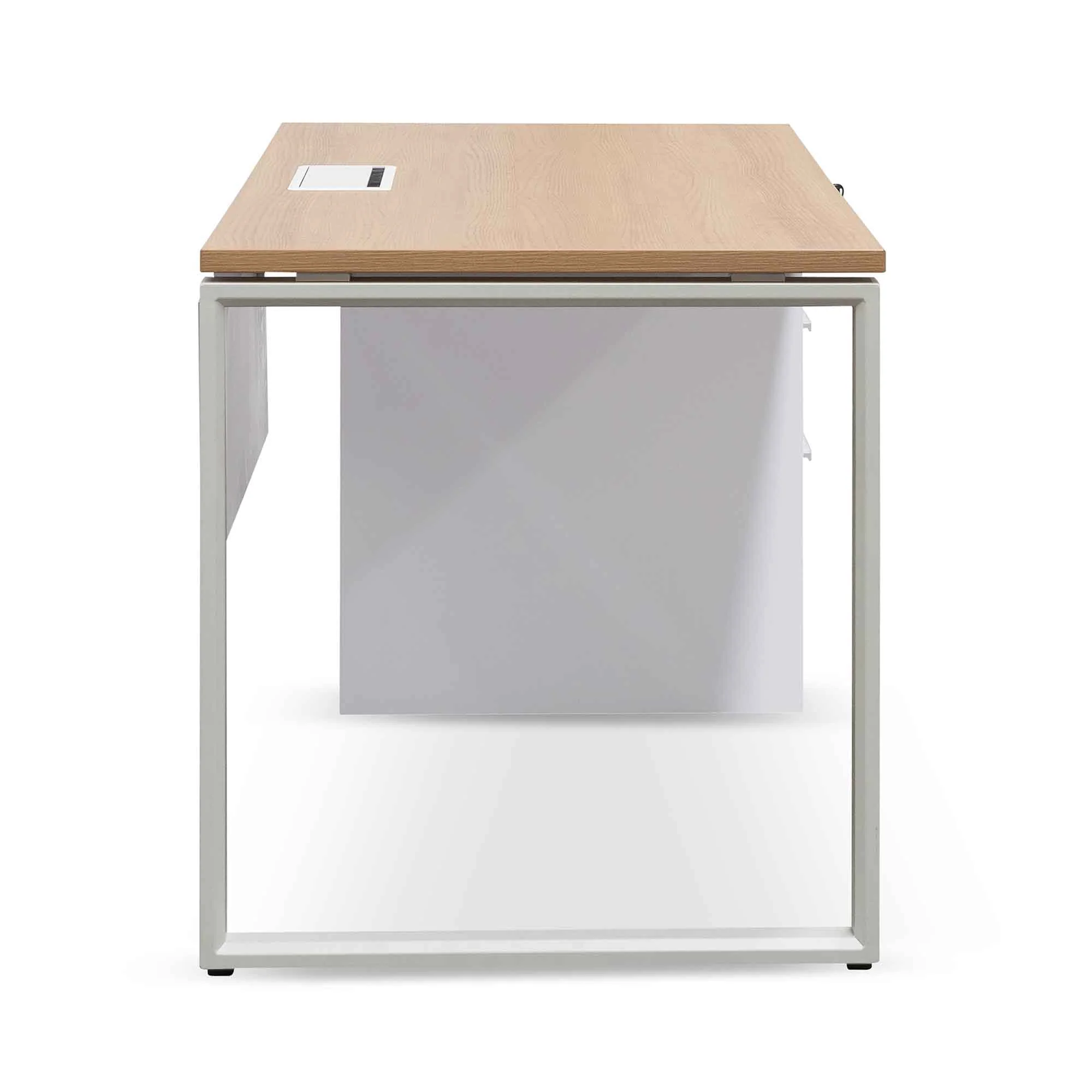 COT6541-SN 1 Seater Office Desk - Natural and White - Image 8