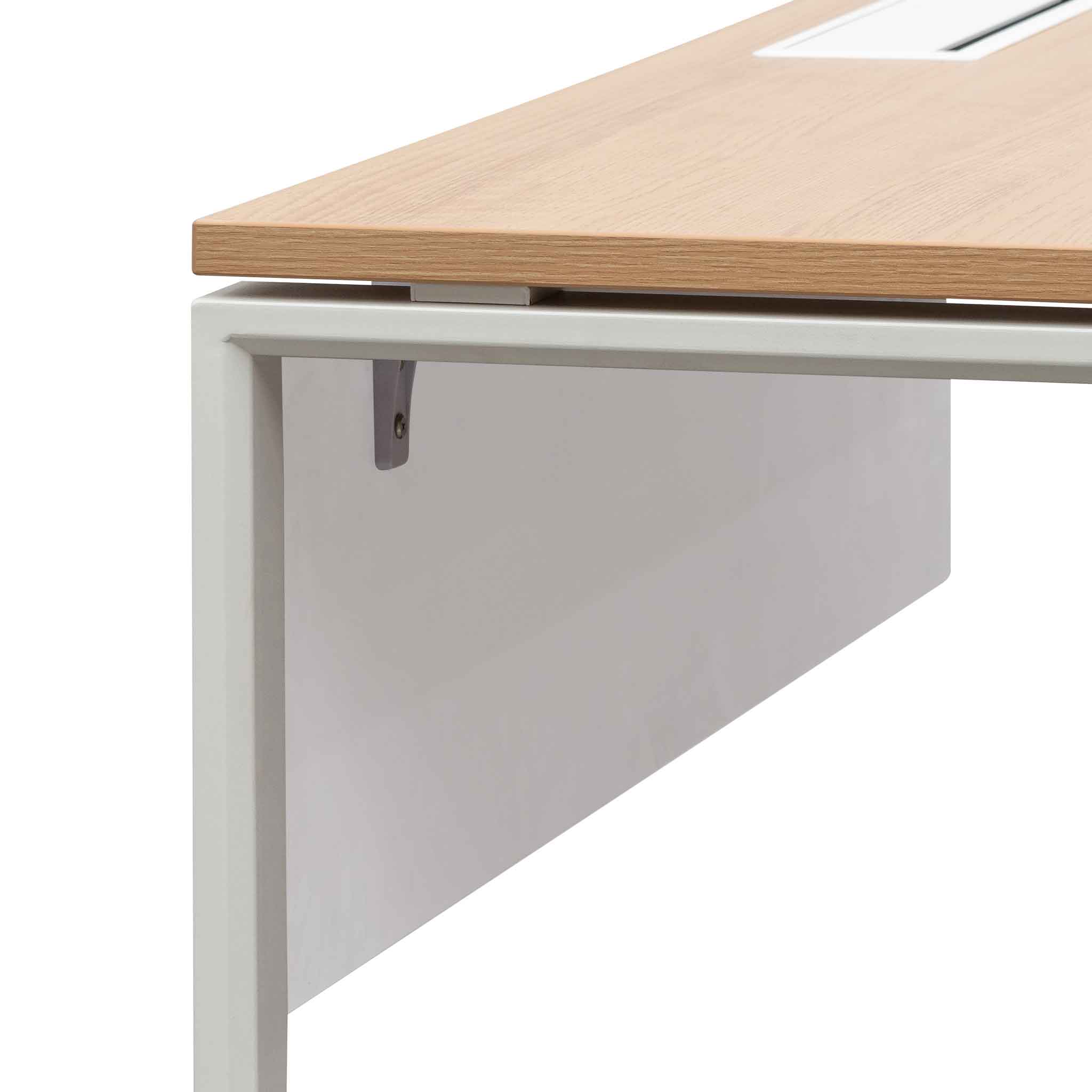 COT6541-SN 1 Seater Office Desk - Natural and White - Image 9