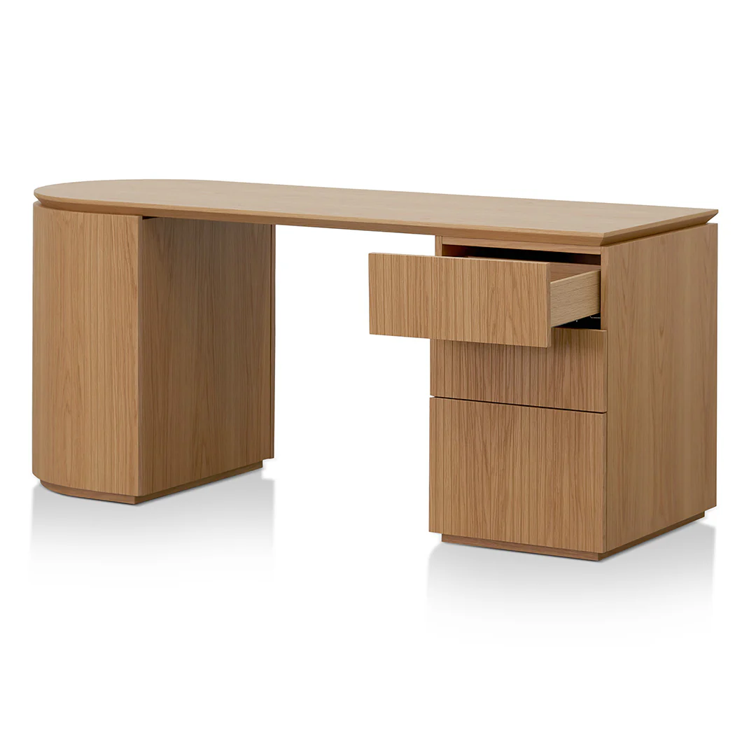 COT8242-CN 1.77m Right Drawer Office Desk - Natural Oak - Image 3