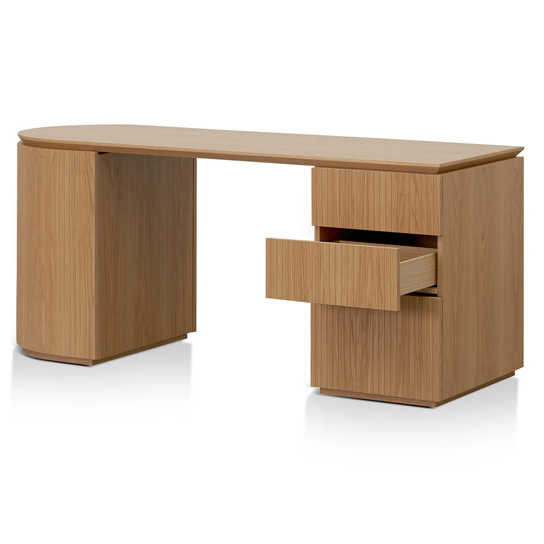 COT8242-CN 1.77m Right Drawer Office Desk - Natural Oak - Image 4