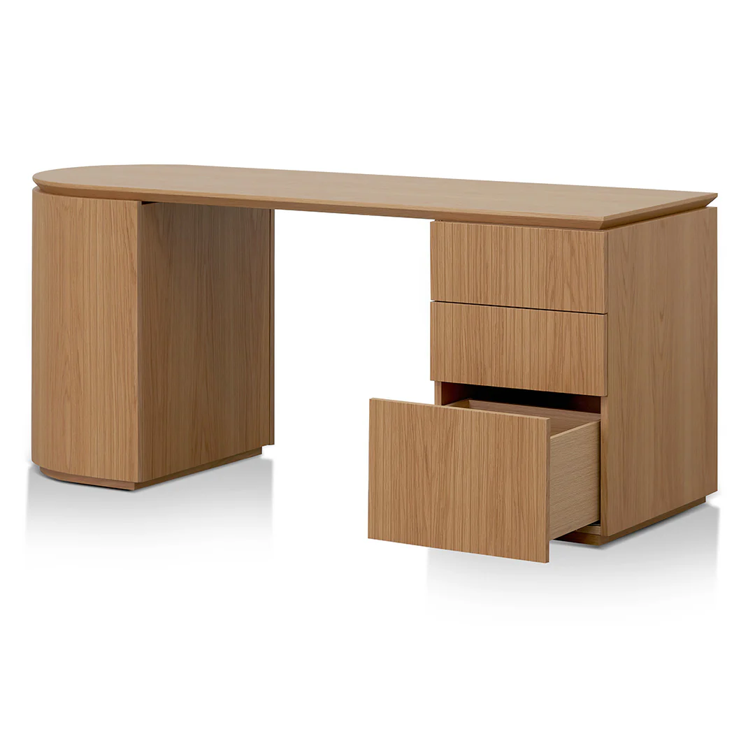 COT8242-CN 1.77m Right Drawer Office Desk - Natural Oak - Image 5