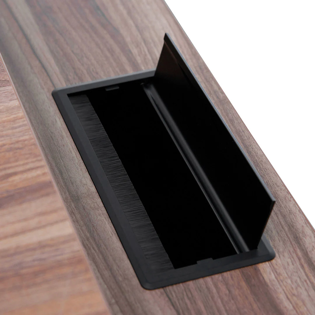 COT8349-SN 2.3m Left Return Office Desk - Walnut - Image 9