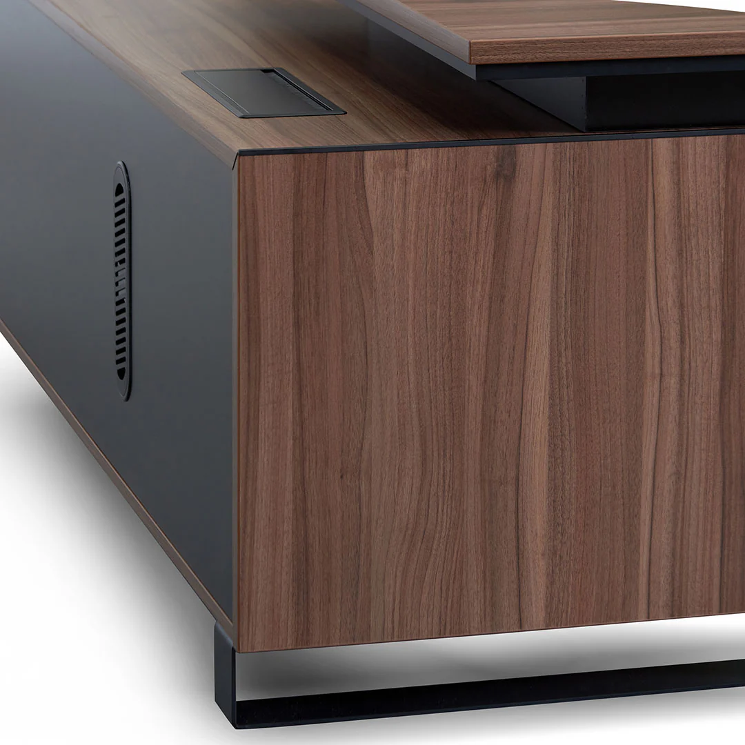 COT8350-SN 2.3m Right Return Office Desk - Walnut - Image 10