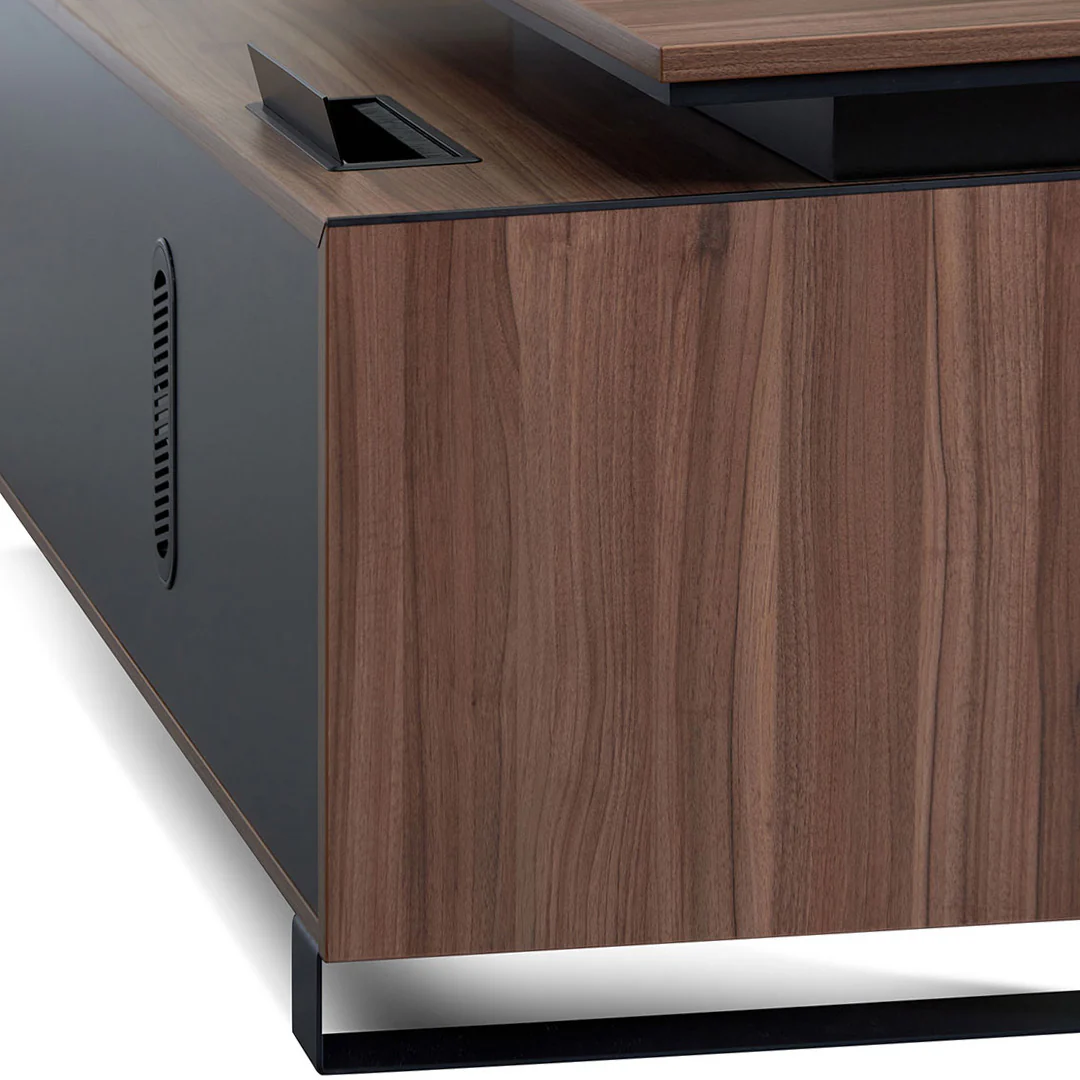 COT8350-SN 2.3m Right Return Office Desk - Walnut - Image 11