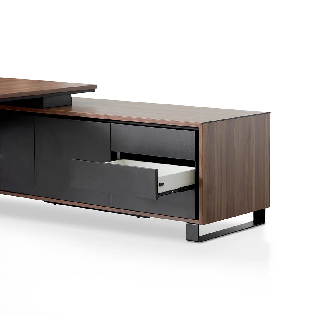 COT8350-SN 2.3m Right Return Office Desk - Walnut - Image 14