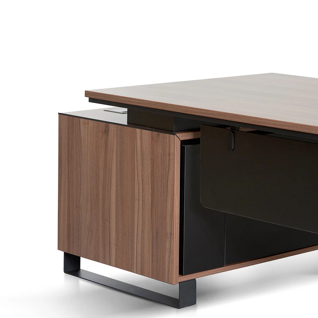 COT8350-SN 2.3m Right Return Office Desk - Walnut - Image 5