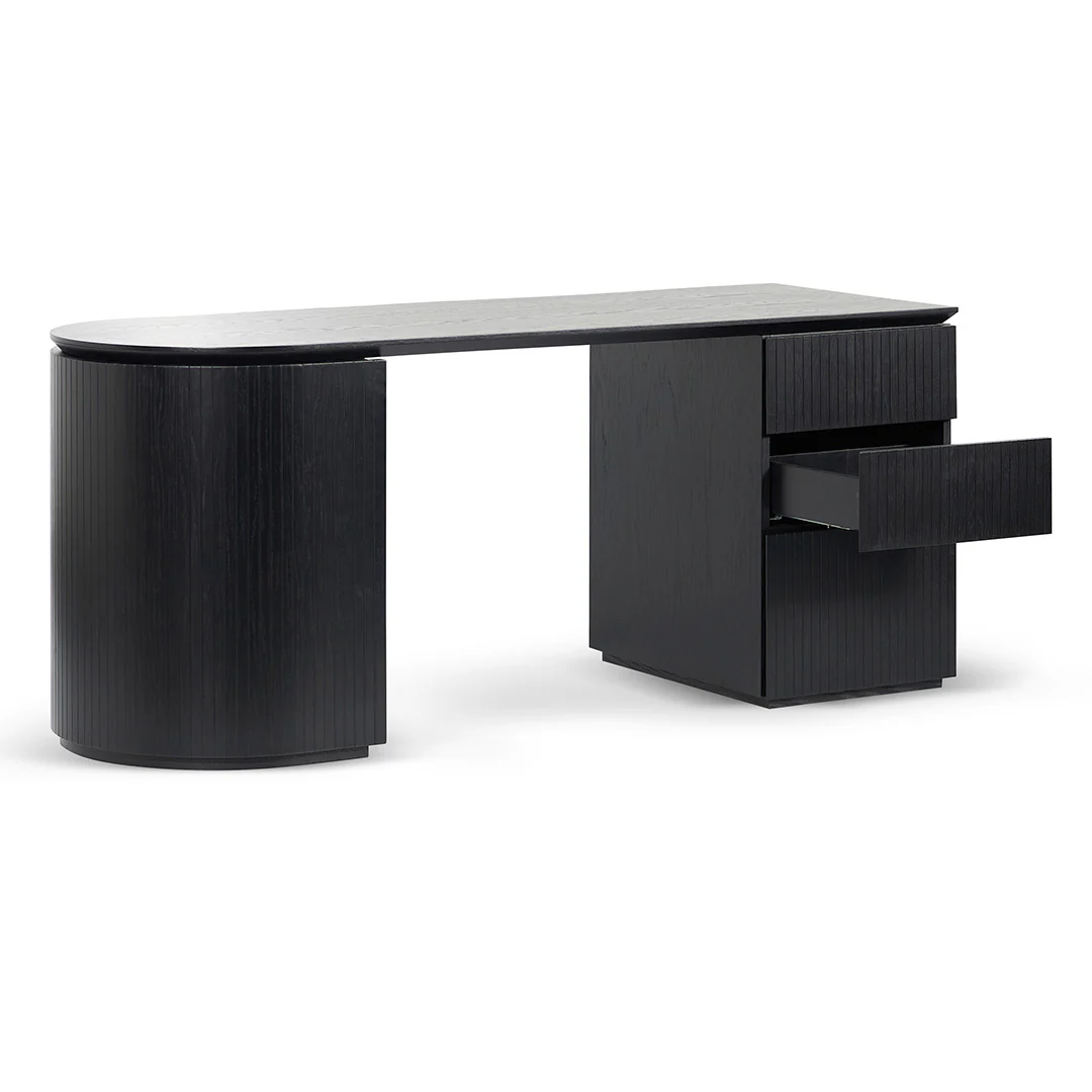 COT8480-CN 1.77m Right Drawer Office Desk - Black Oak - Image 4