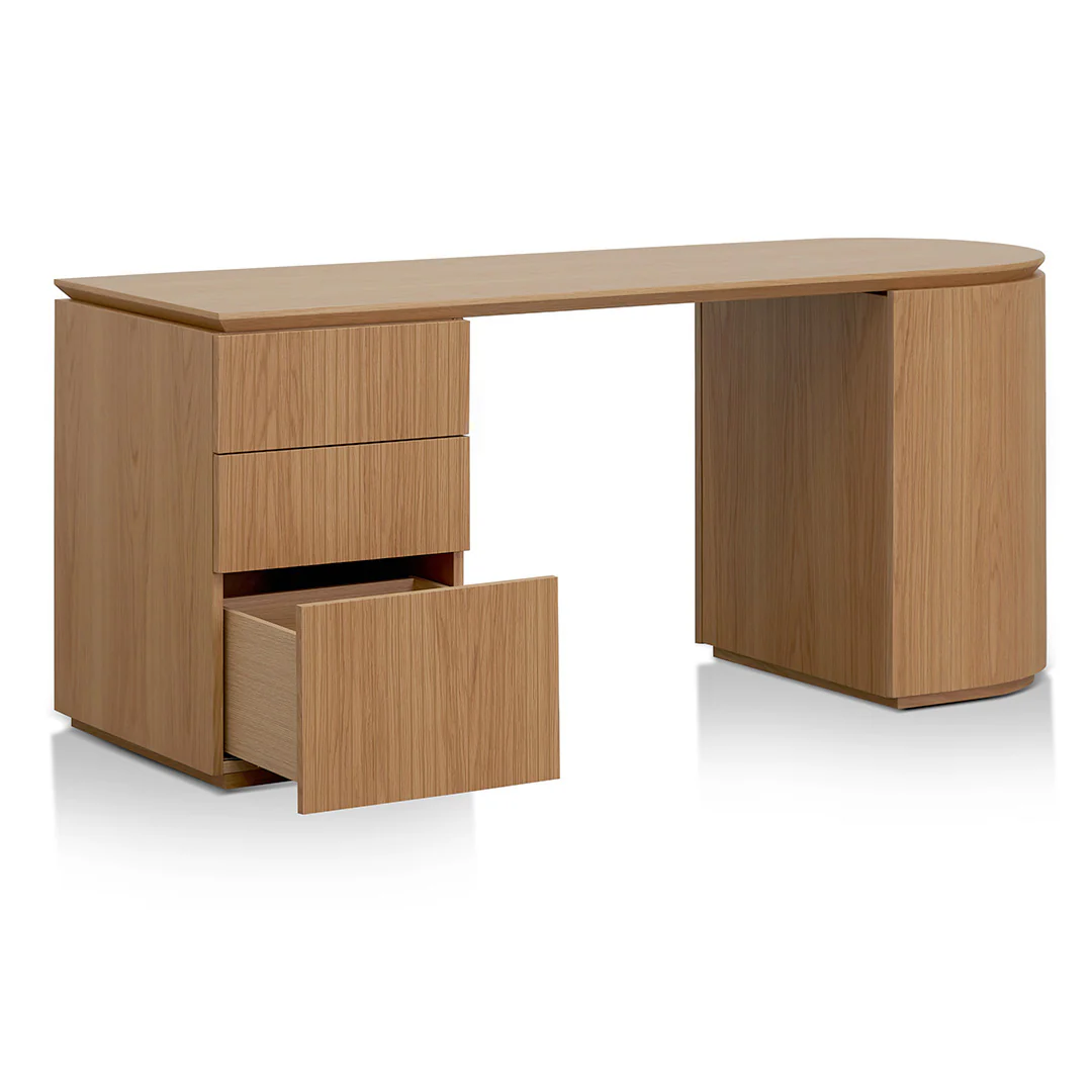 COT8481-CN 1.77m Left Drawer Office Desk - Natural Oak - Image 5