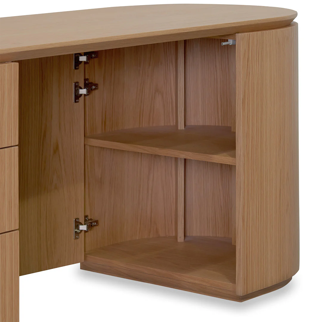 COT8481-CN 1.77m Left Drawer Office Desk - Natural Oak - Image 6