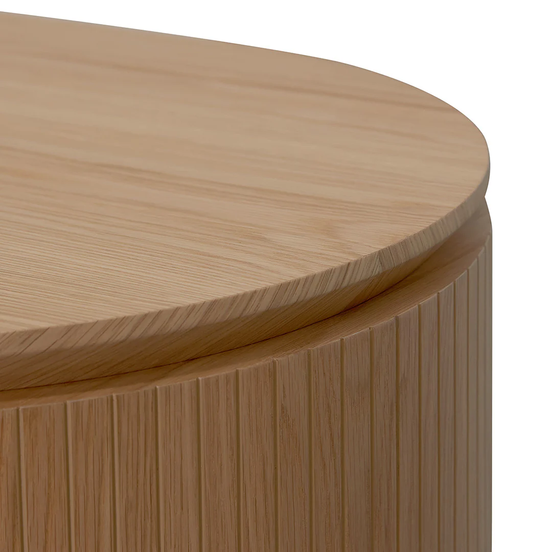COT8481-CN 1.77m Left Drawer Office Desk - Natural Oak - Image 8