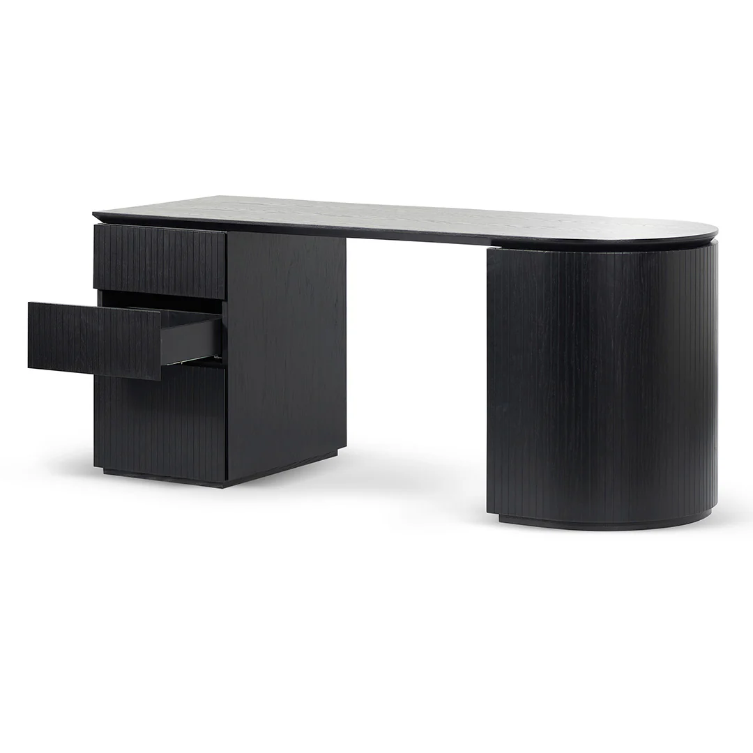 COT8482-CN 1.77m Left Drawer Office Desk - Black Oak - Image 4