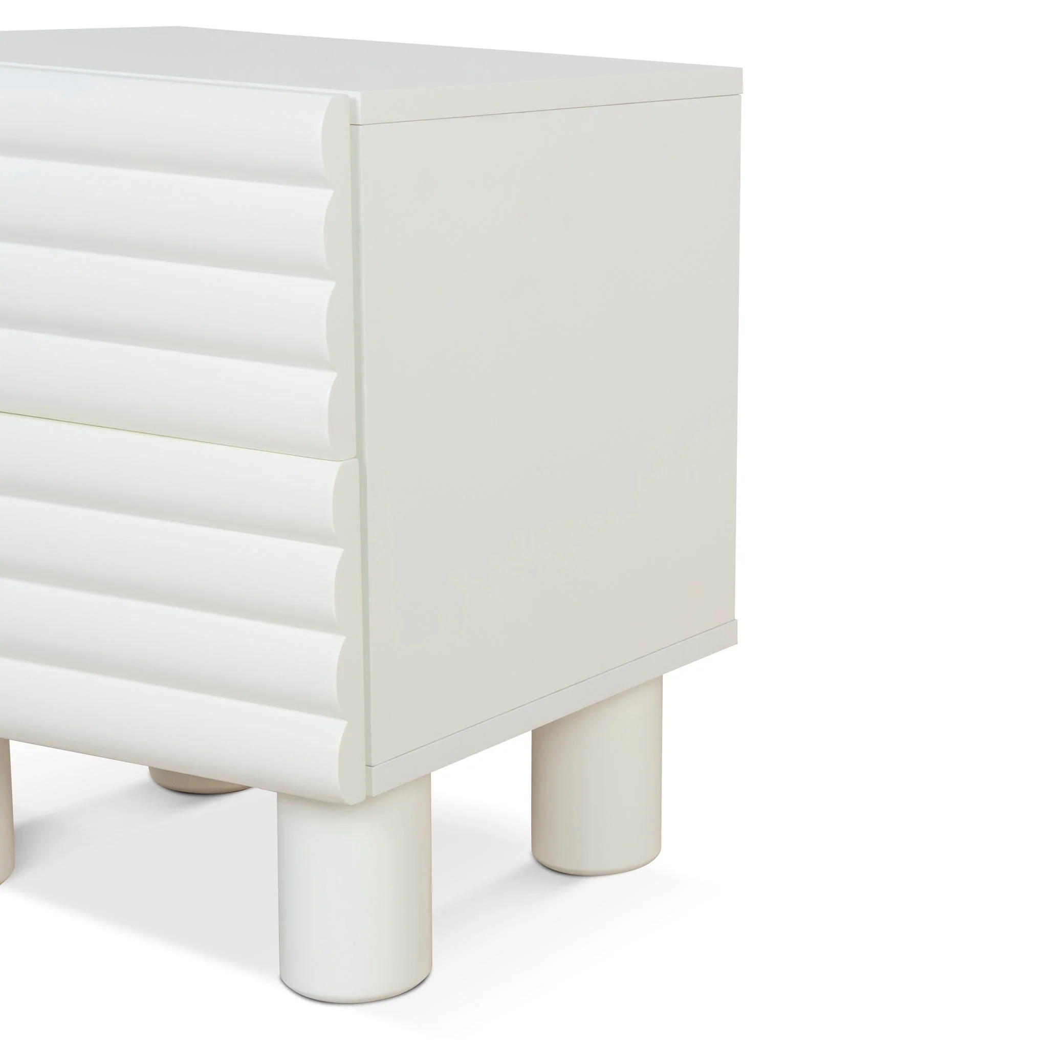 CST10074-KD 48cm Bedside Table - White - Image 11