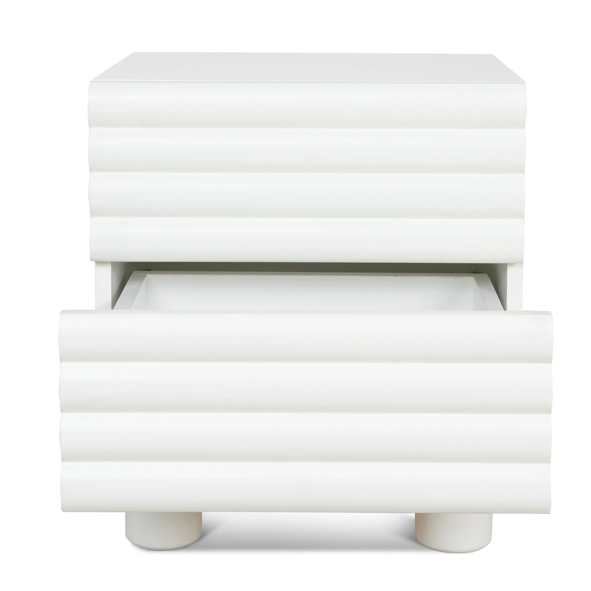 CST10074-KD 48cm Bedside Table - White - Image 4