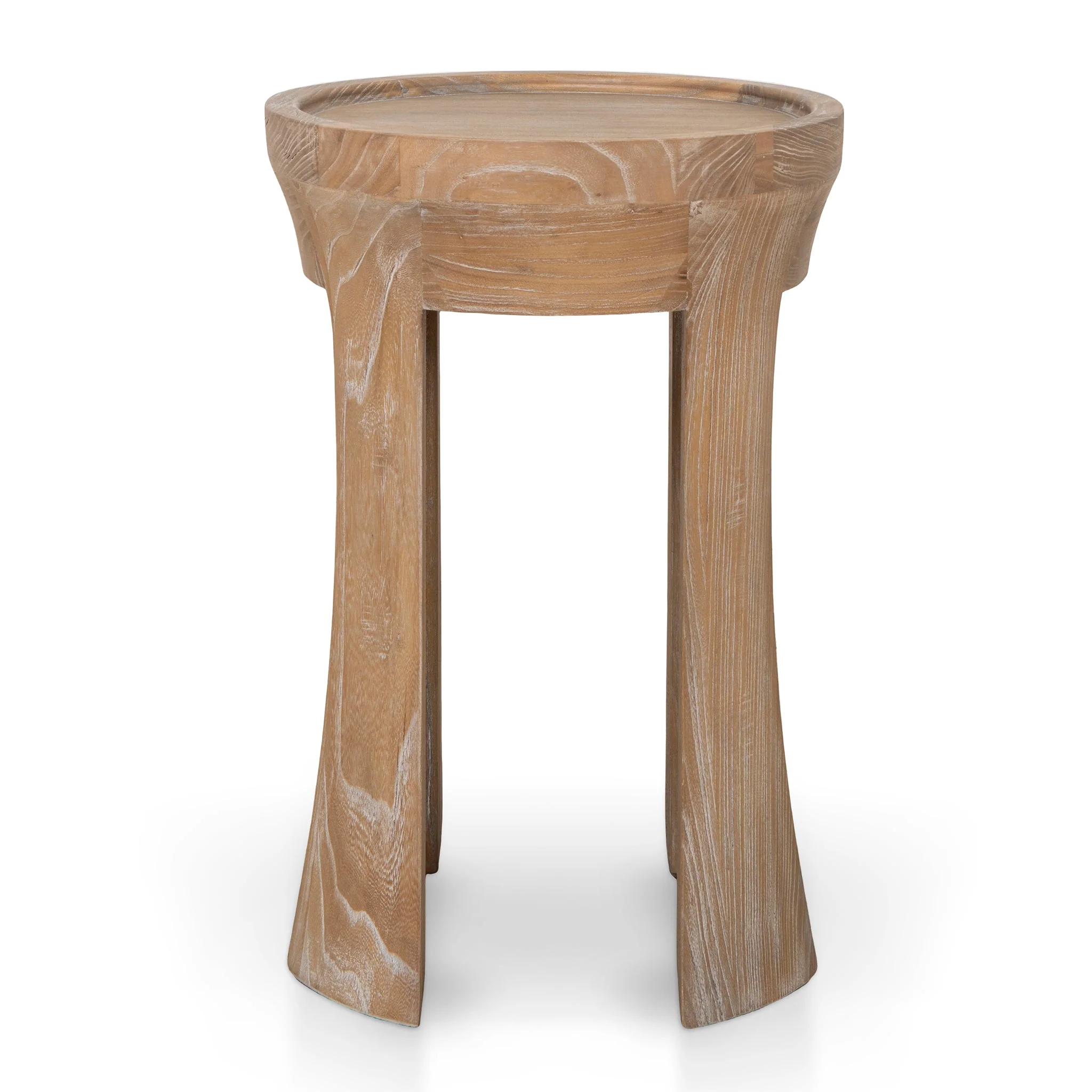 CST10116-NI 34.5cm Round Side Table - Dark Natural - Image 2