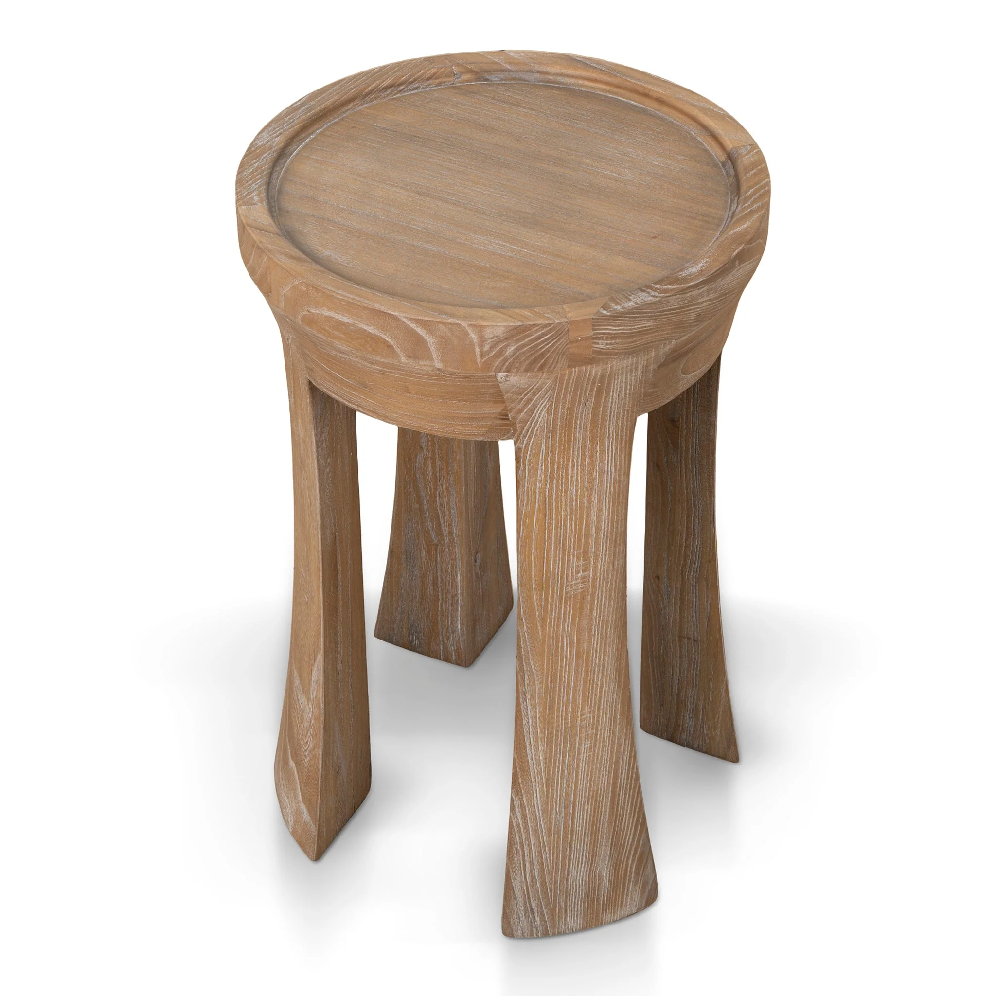CST10116-NI 34.5cm Round Side Table - Dark Natural - Image 3