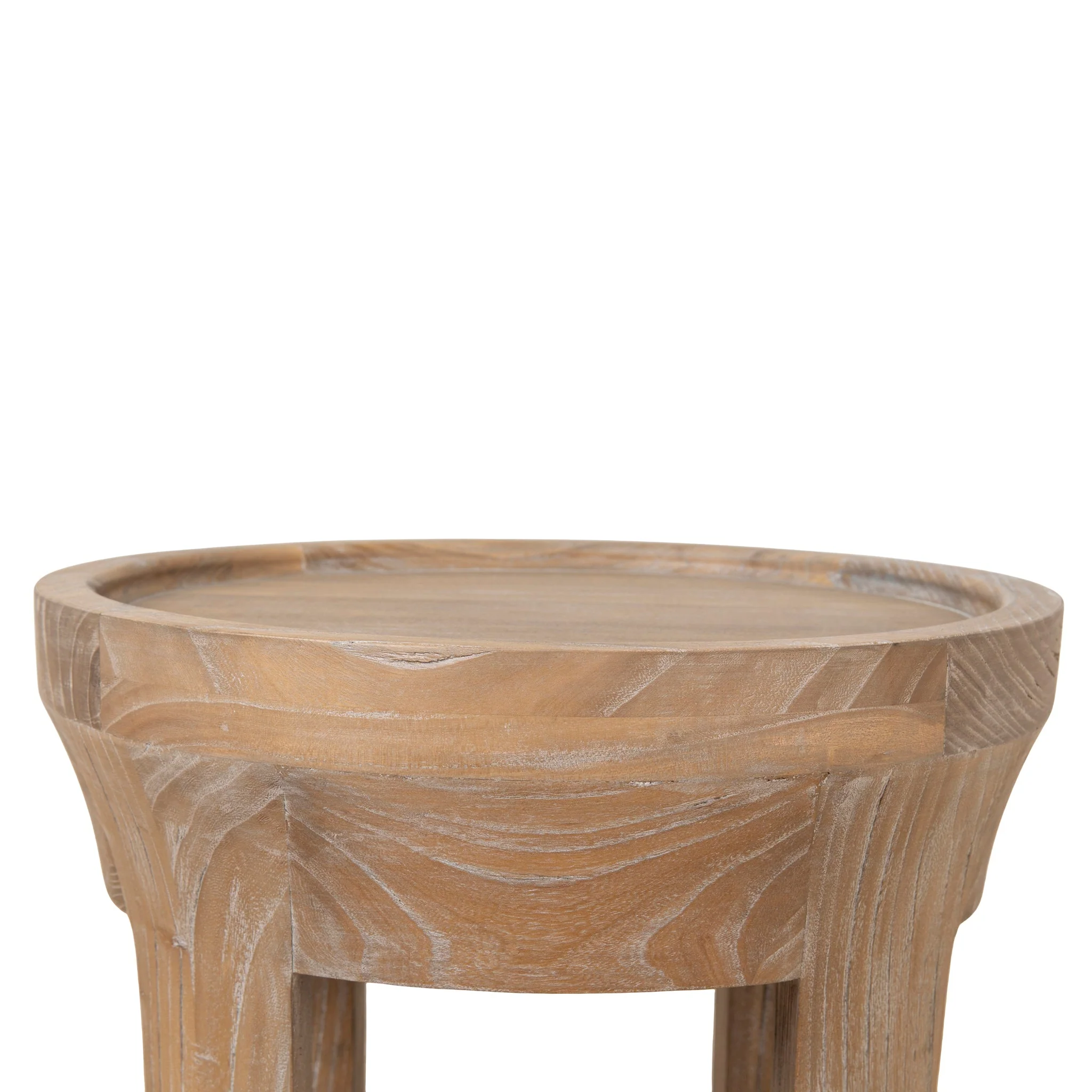 CST10116-NI 34.5cm Round Side Table - Dark Natural - Image 7