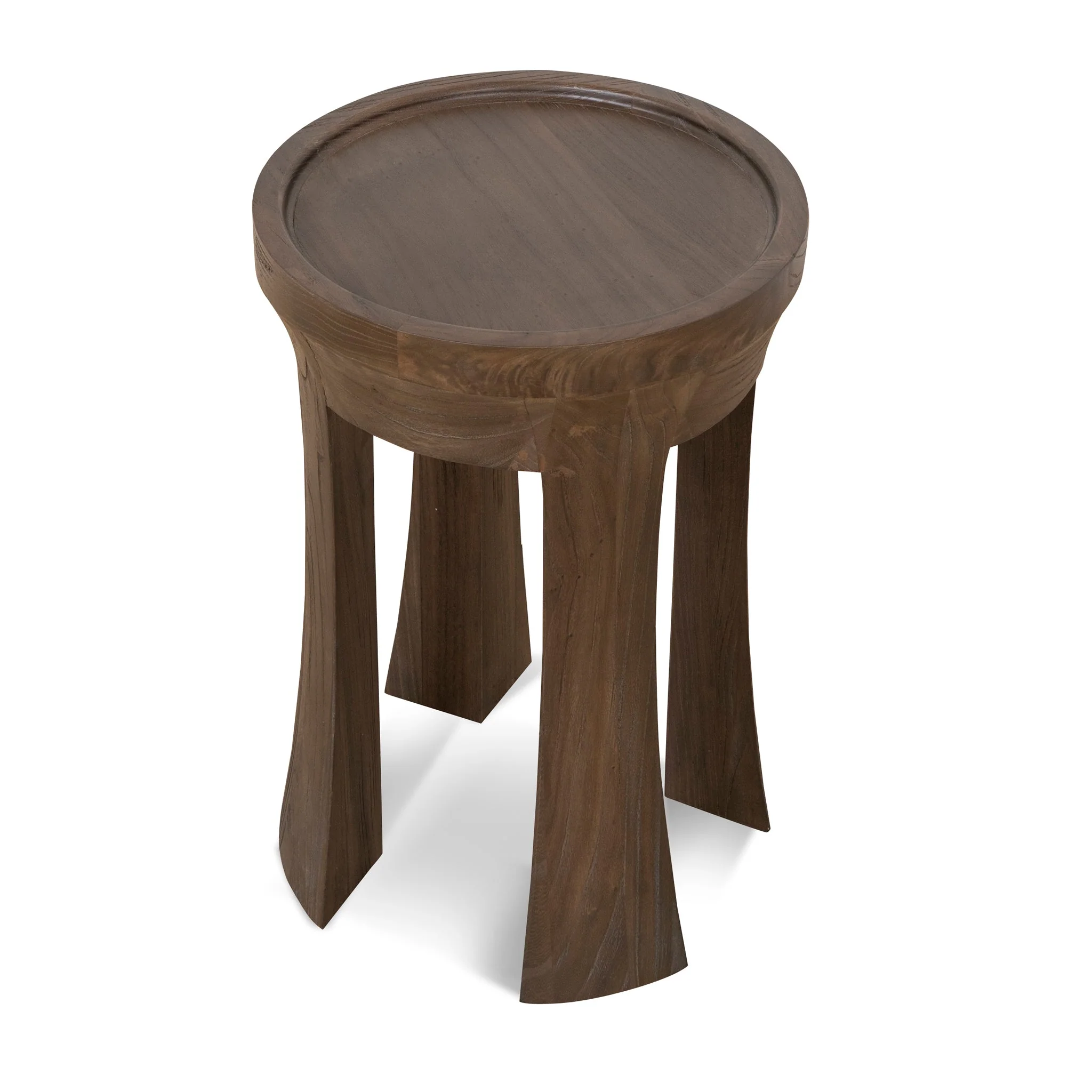 CST10117-NI 34.5cm Round Side Table - Walnut - Image 3
