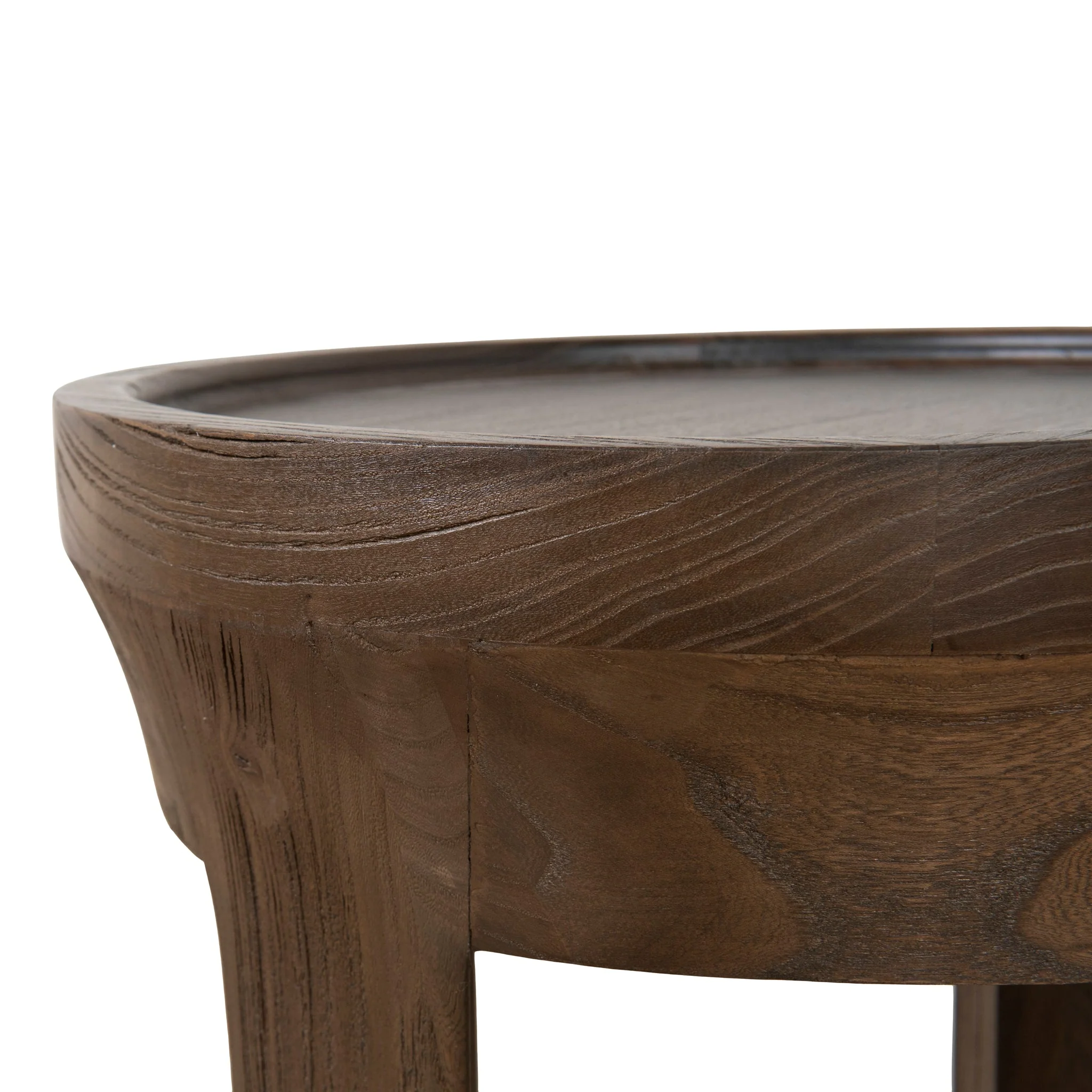 CST10117-NI 34.5cm Round Side Table - Walnut - Image 8