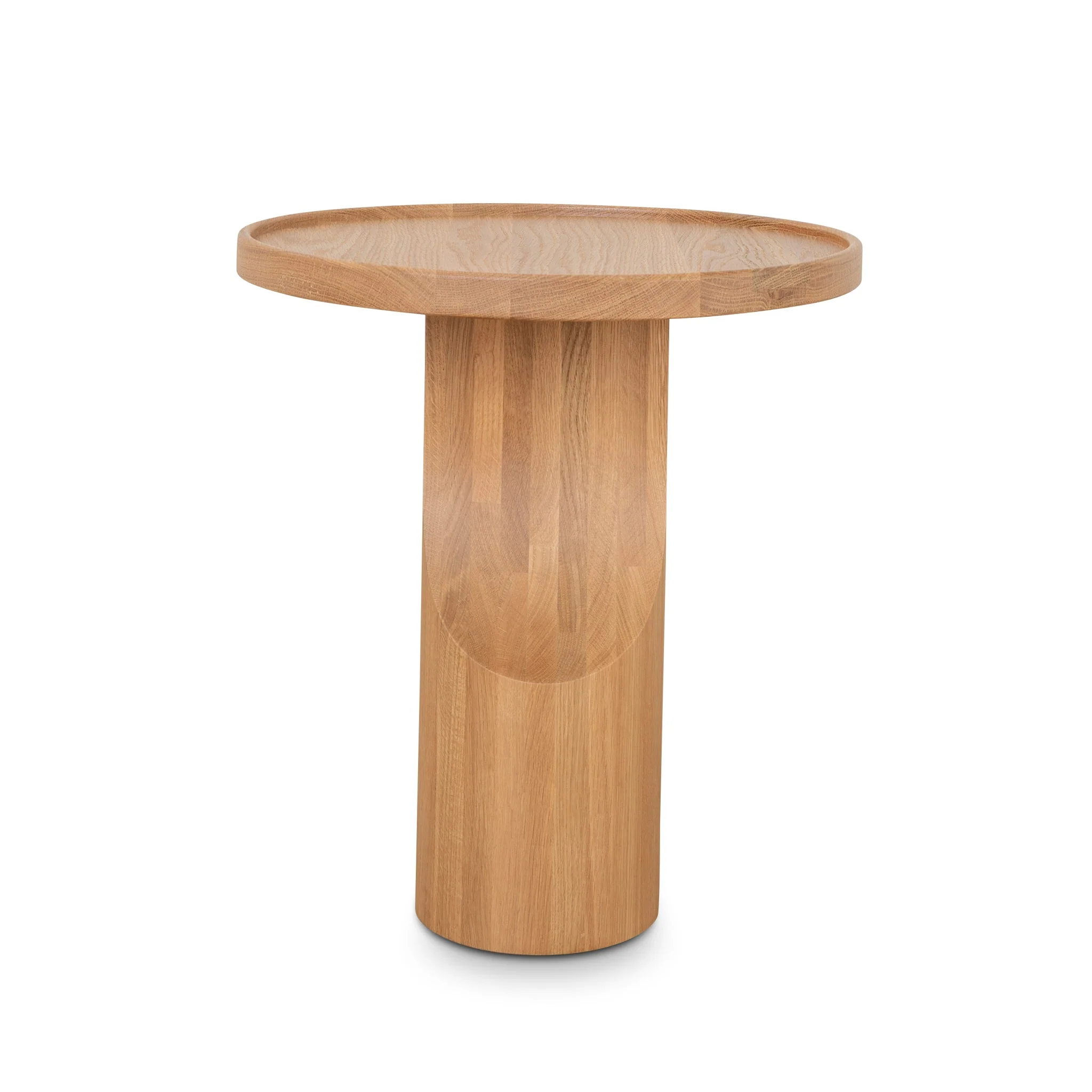 CST10128-OW 45cm Round Side Table - Natural Oak - Image 2