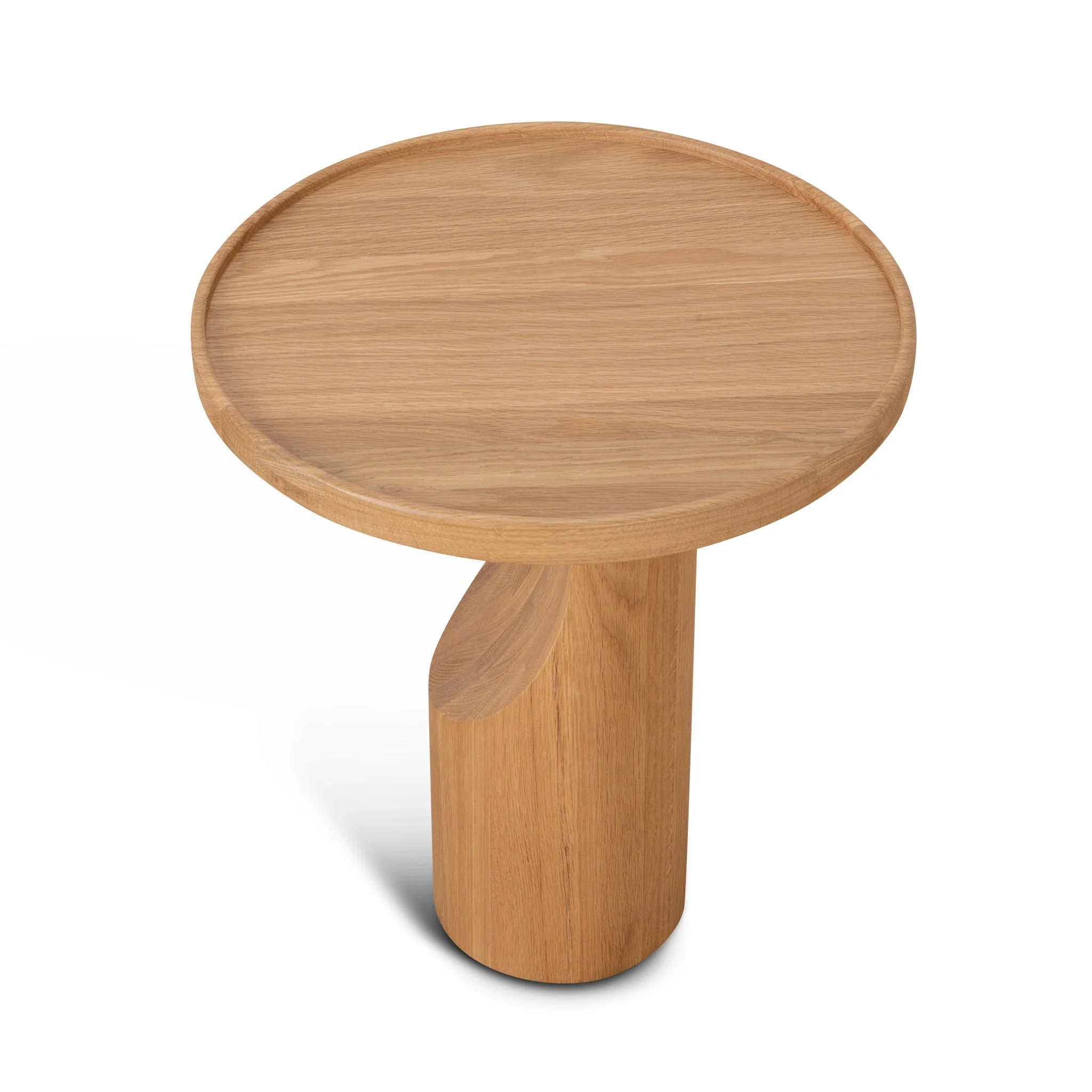 CST10128-OW 45cm Round Side Table - Natural Oak - Image 3