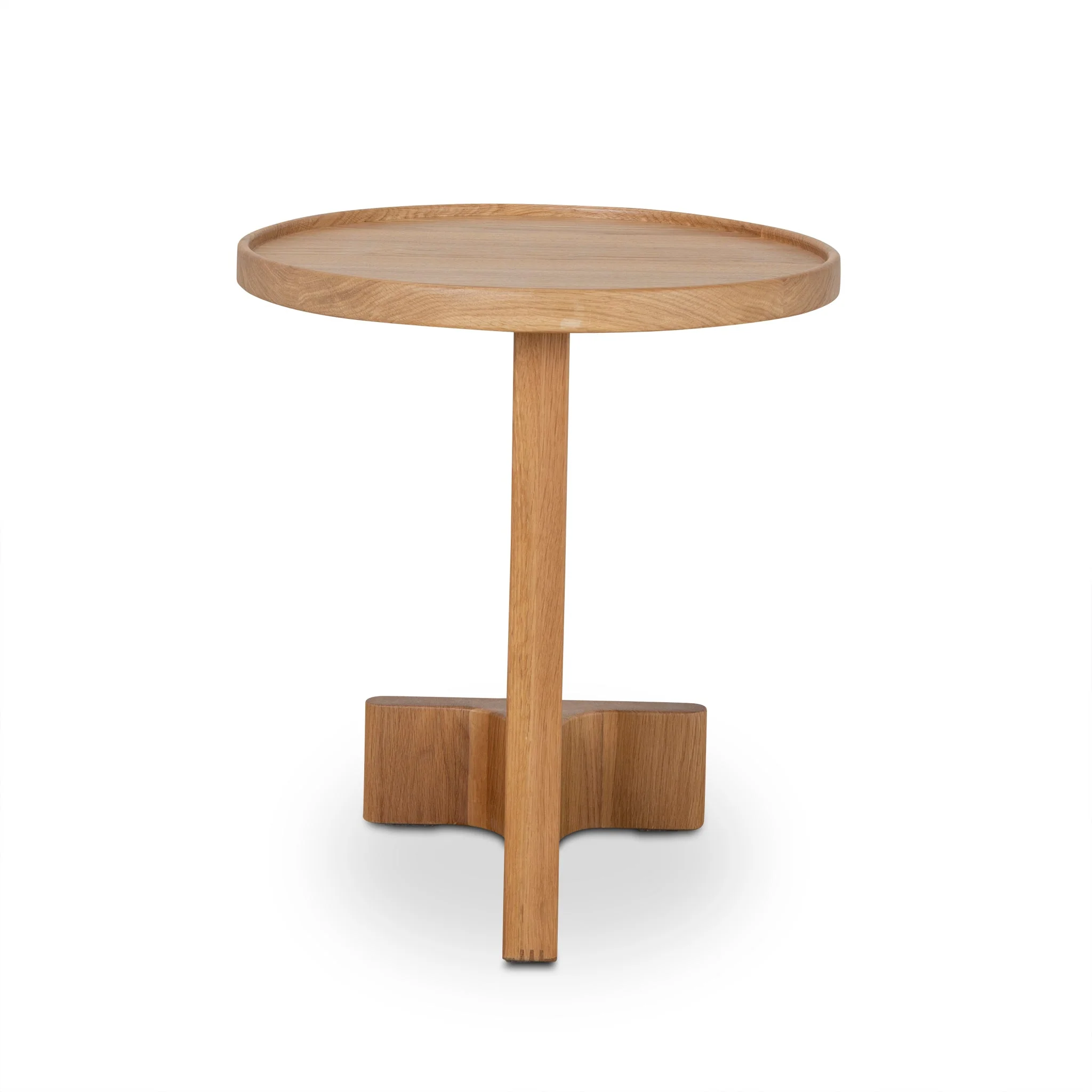 CST10129-OW 45cm Round Side Table - Natural Oak - Image 3