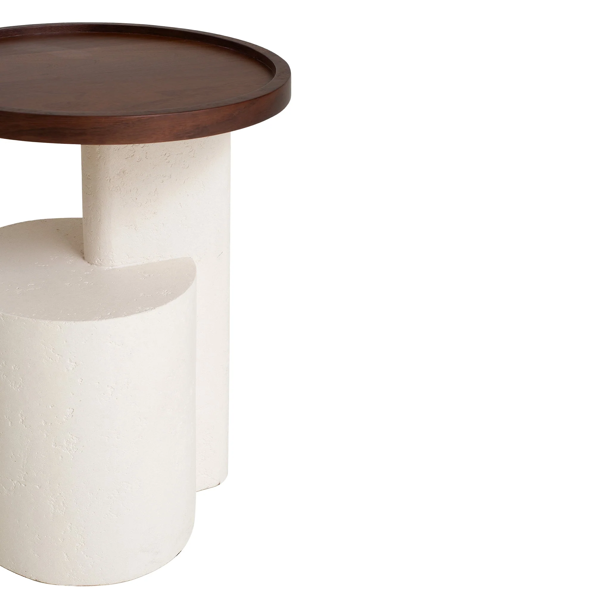 CST10250-IG White Side Table - Walnut - Image 6