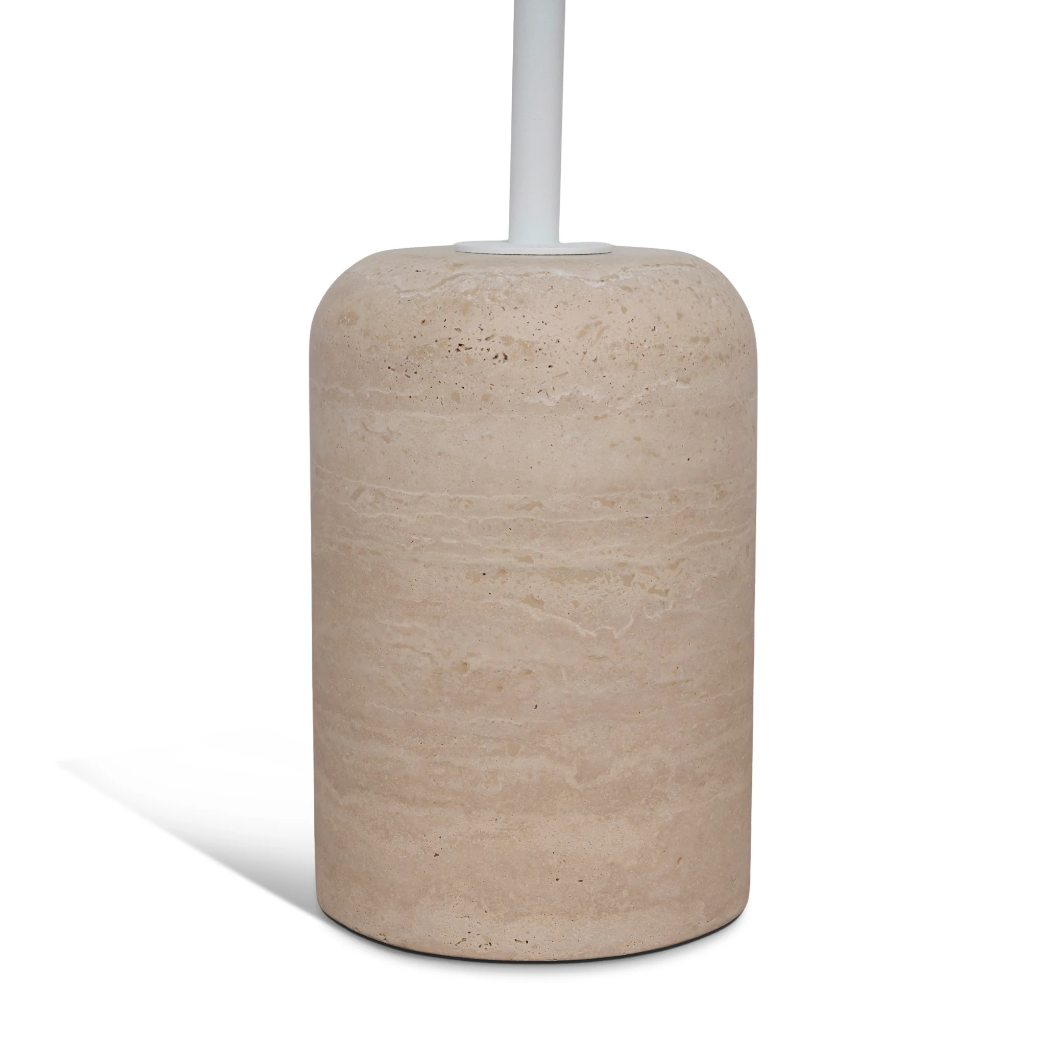 CST10319-NY 45cm Matte White Side Table - Travertine - Image 5