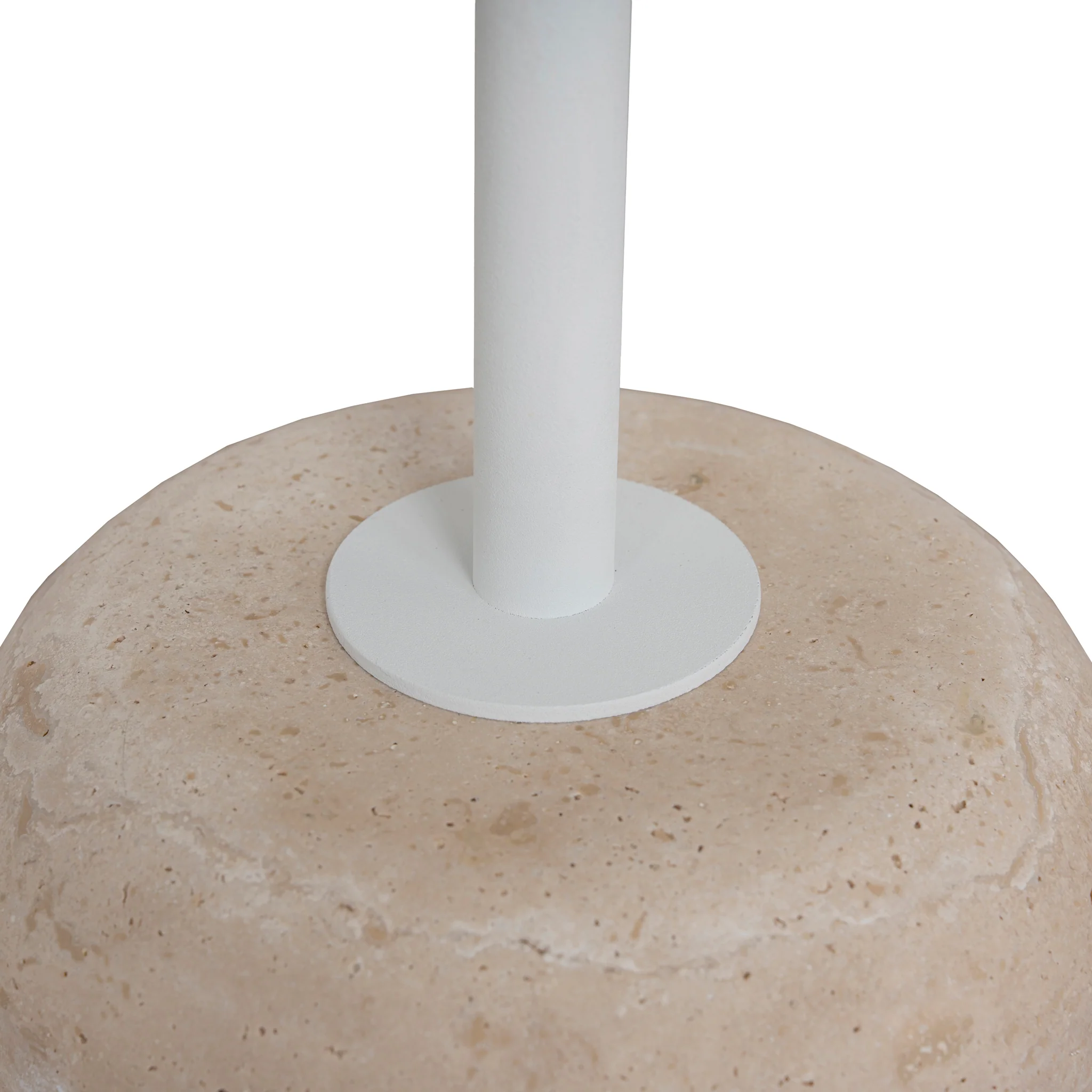CST10319-NY 45cm Matte White Side Table - Travertine - Image 6
