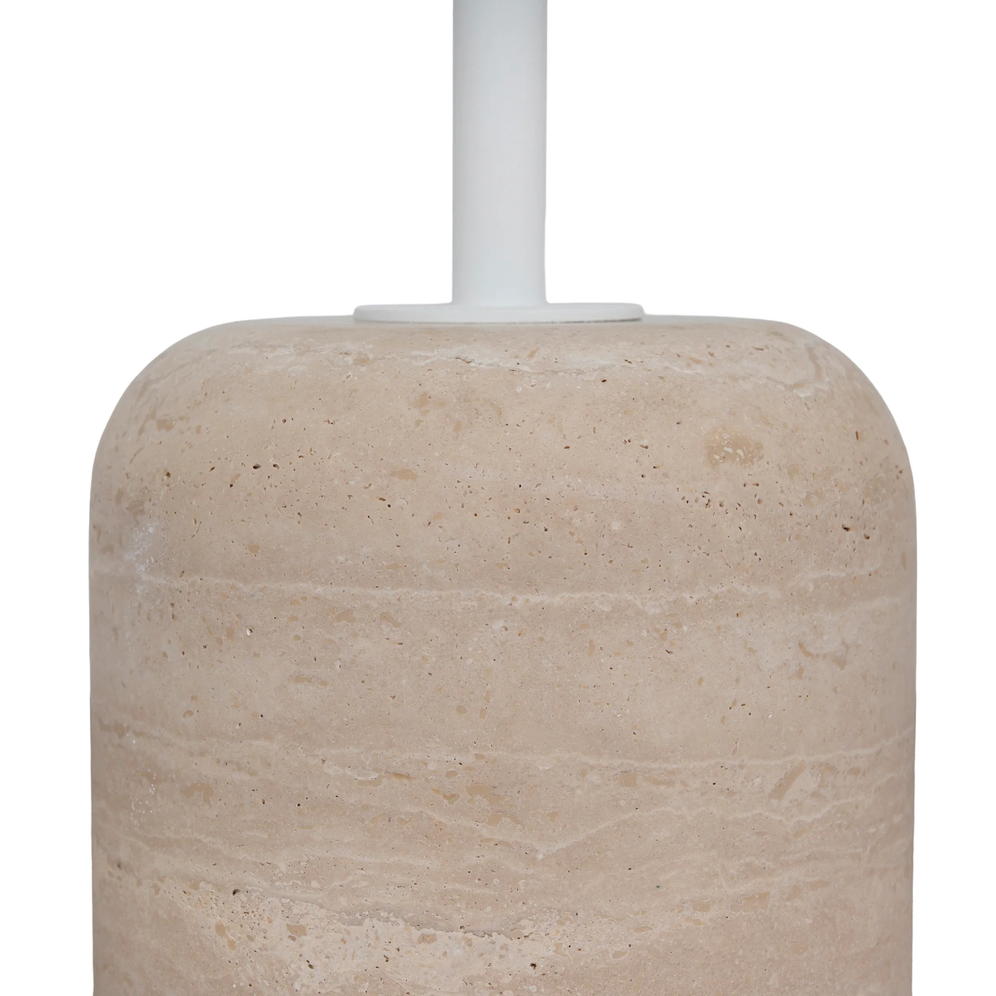 CST10319-NY 45cm Matte White Side Table - Travertine - Image 8