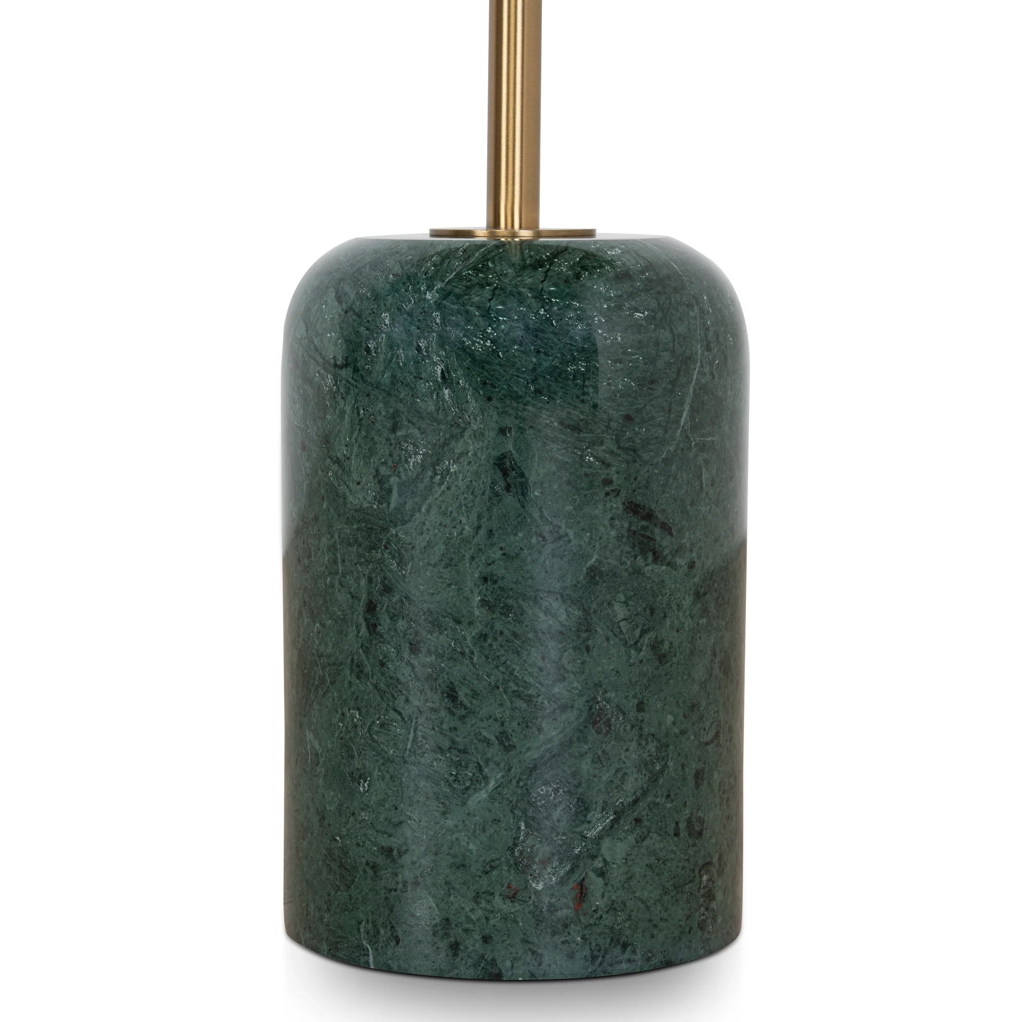 CST10320-NY 45cm Brushed Gold Side Table - Green Crystal - Image 6