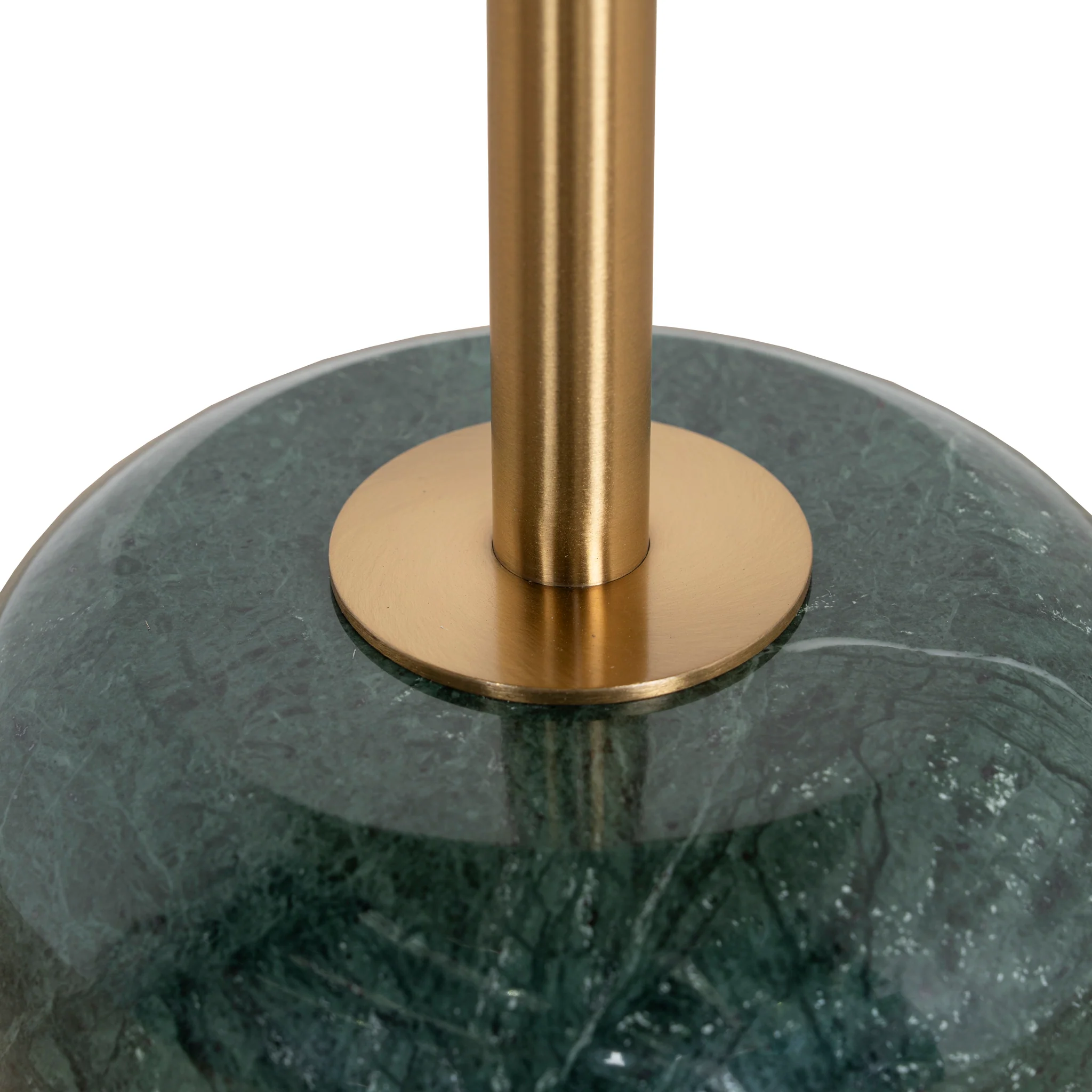 CST10320-NY 45cm Brushed Gold Side Table - Green Crystal - Image 7