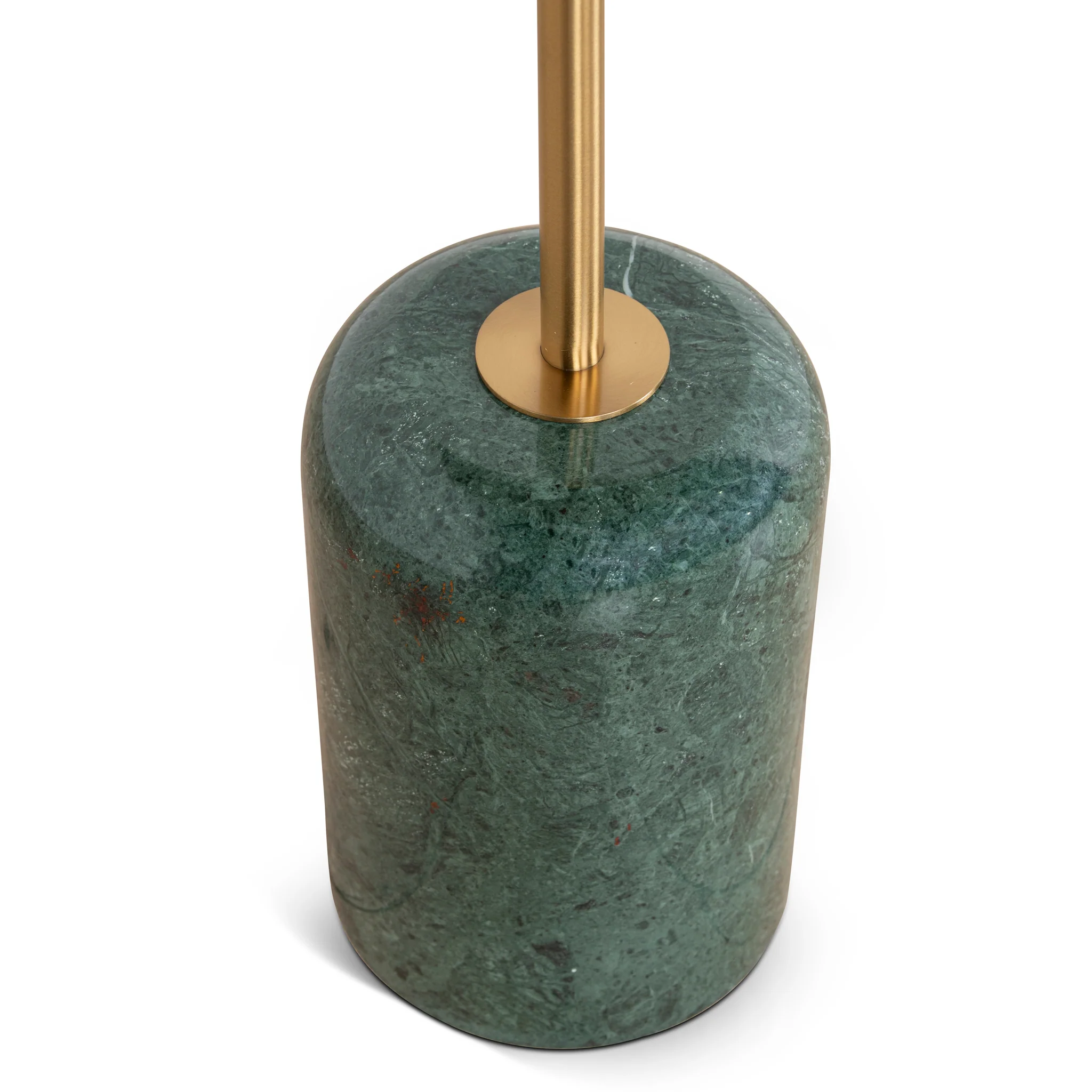 CST10320-NY 45cm Brushed Gold Side Table - Green Crystal - Image 9