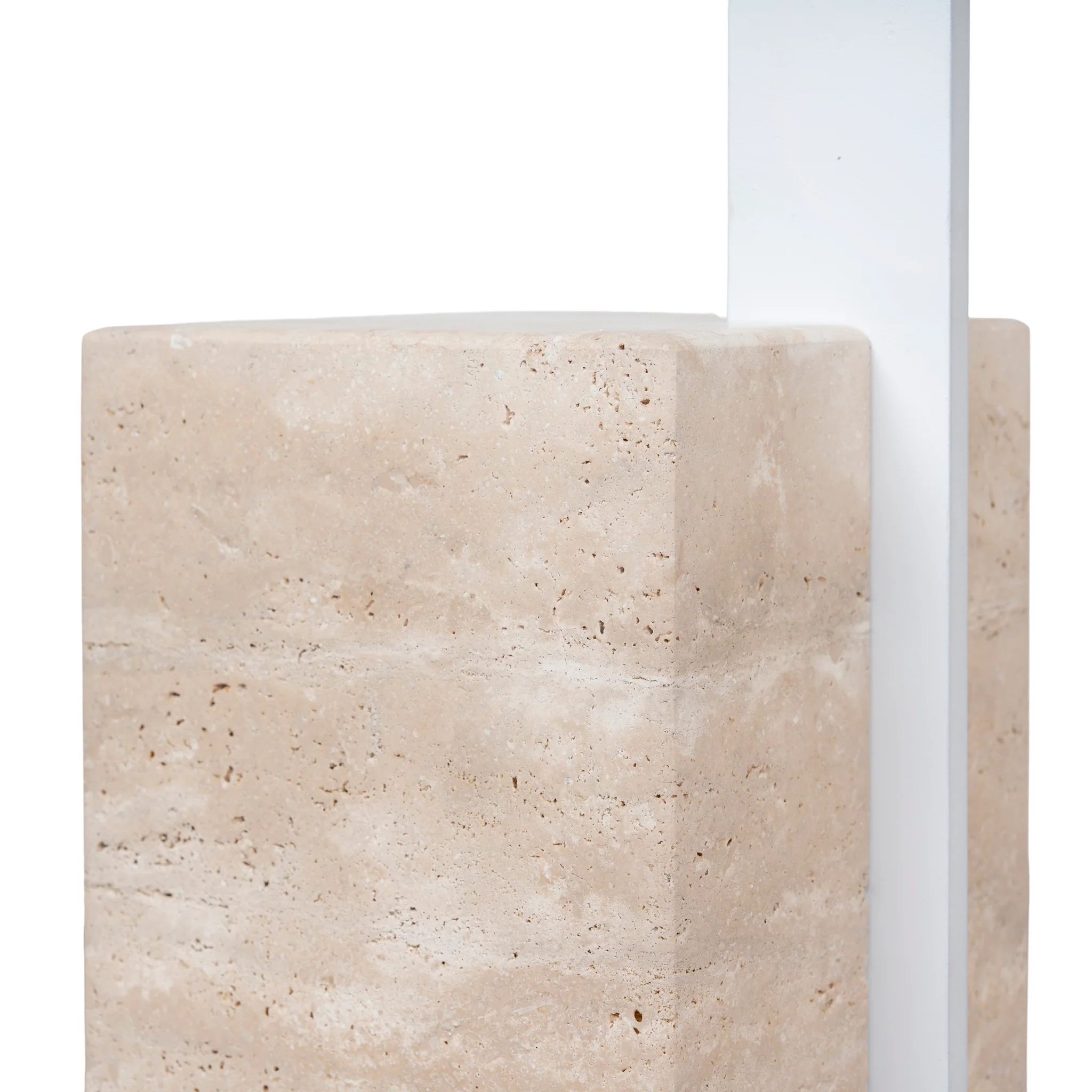 CST10322-NY 40cm Matte White Side Table - Natural - Image 10