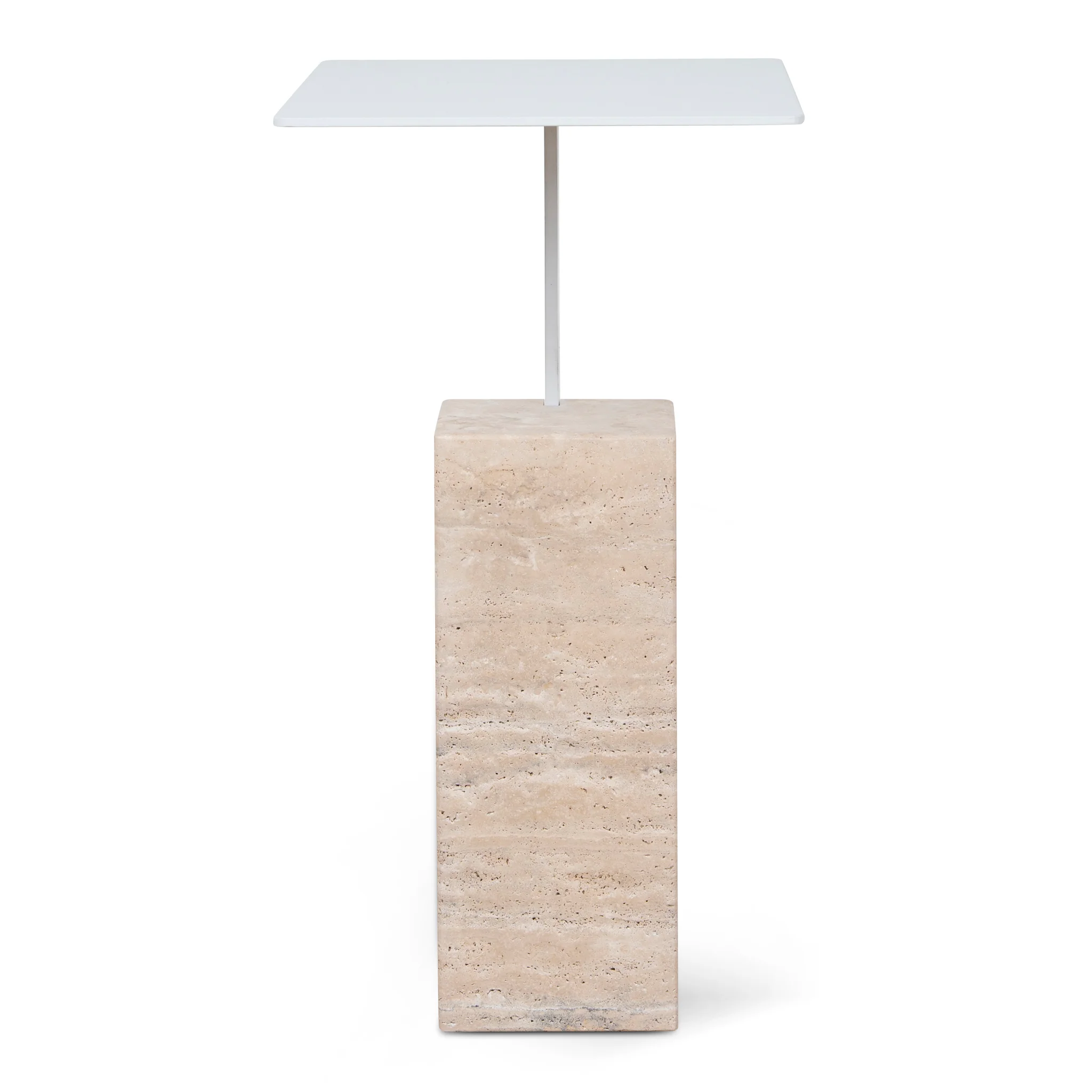 CST10322-NY 40cm Matte White Side Table - Natural - Image 3