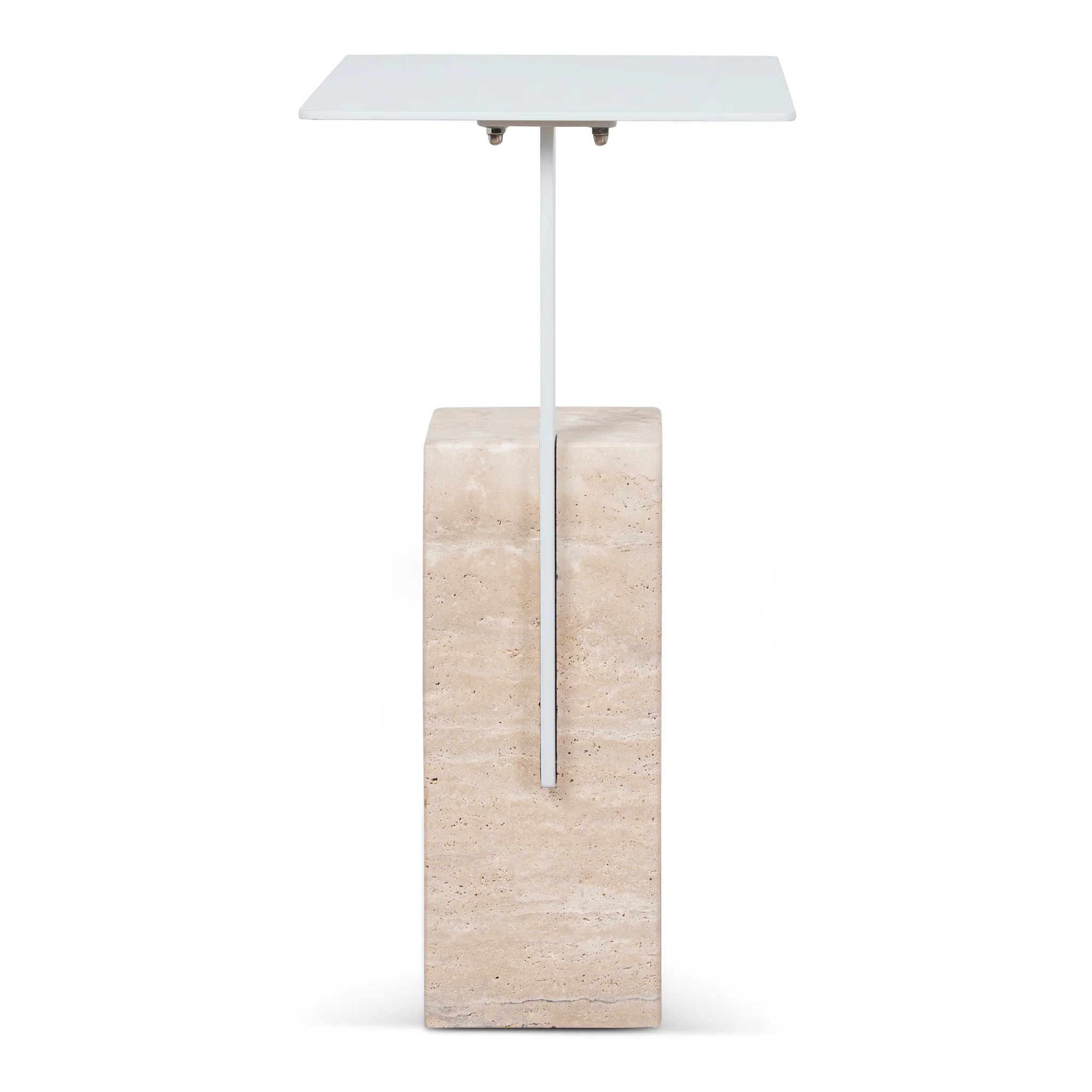 CST10322-NY 40cm Matte White Side Table - Natural - Image 6