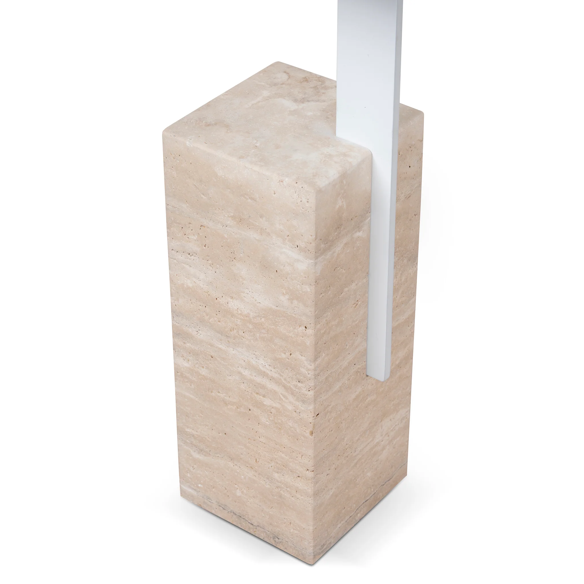 CST10322-NY 40cm Matte White Side Table - Natural - Image 9