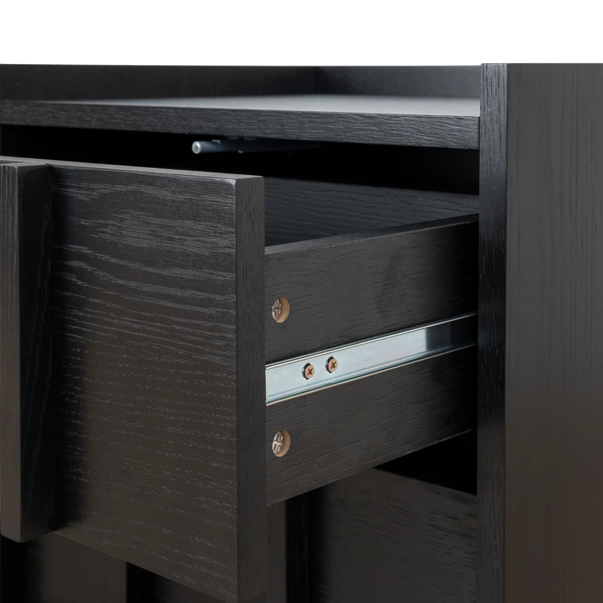 CST10380-KD 50cm Bedside Table - Black - Image 12