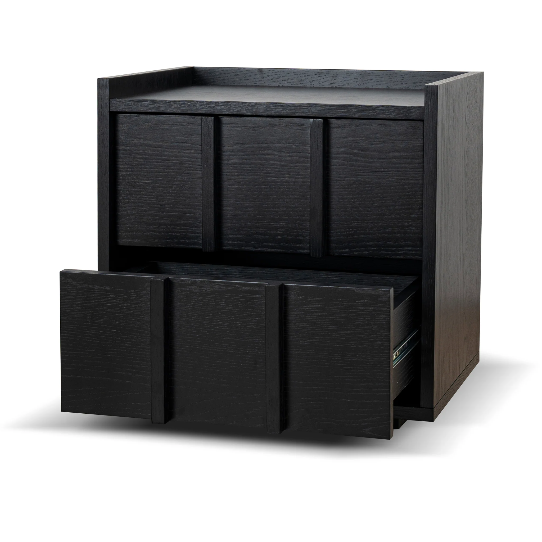 CST10380-KD 50cm Bedside Table - Black - Image 4