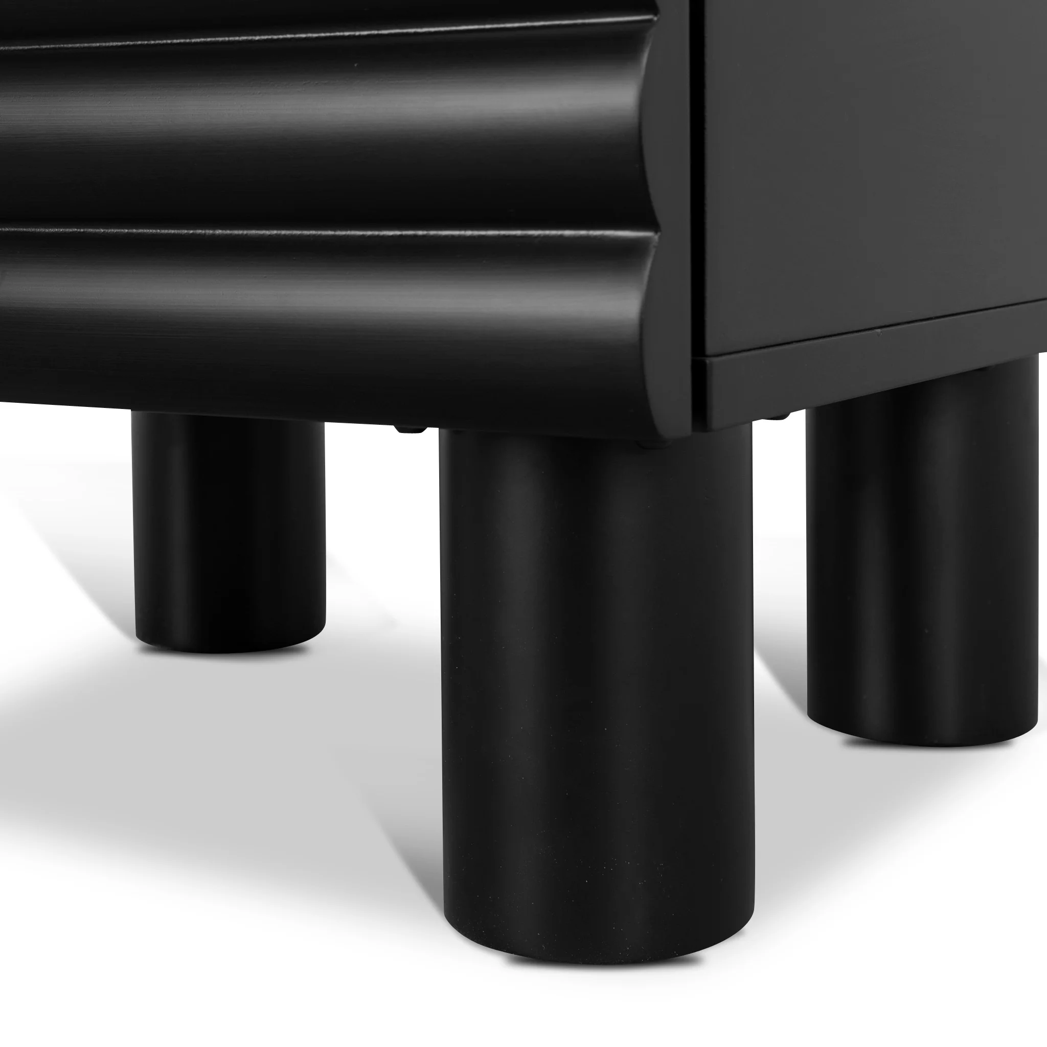 CST10384-KD 48cm Bedside Table - Matte Black - Image 11