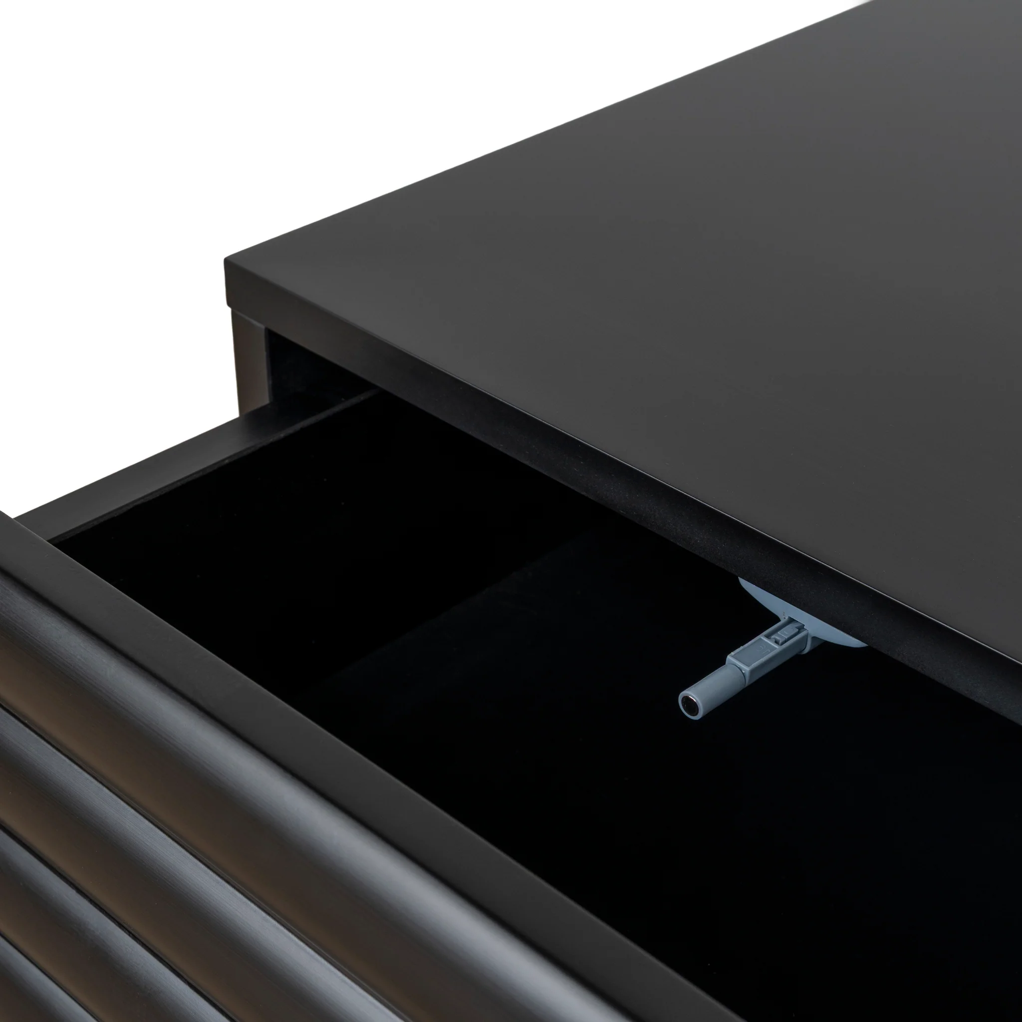 CST10384-KD 48cm Bedside Table - Matte Black - Image 13