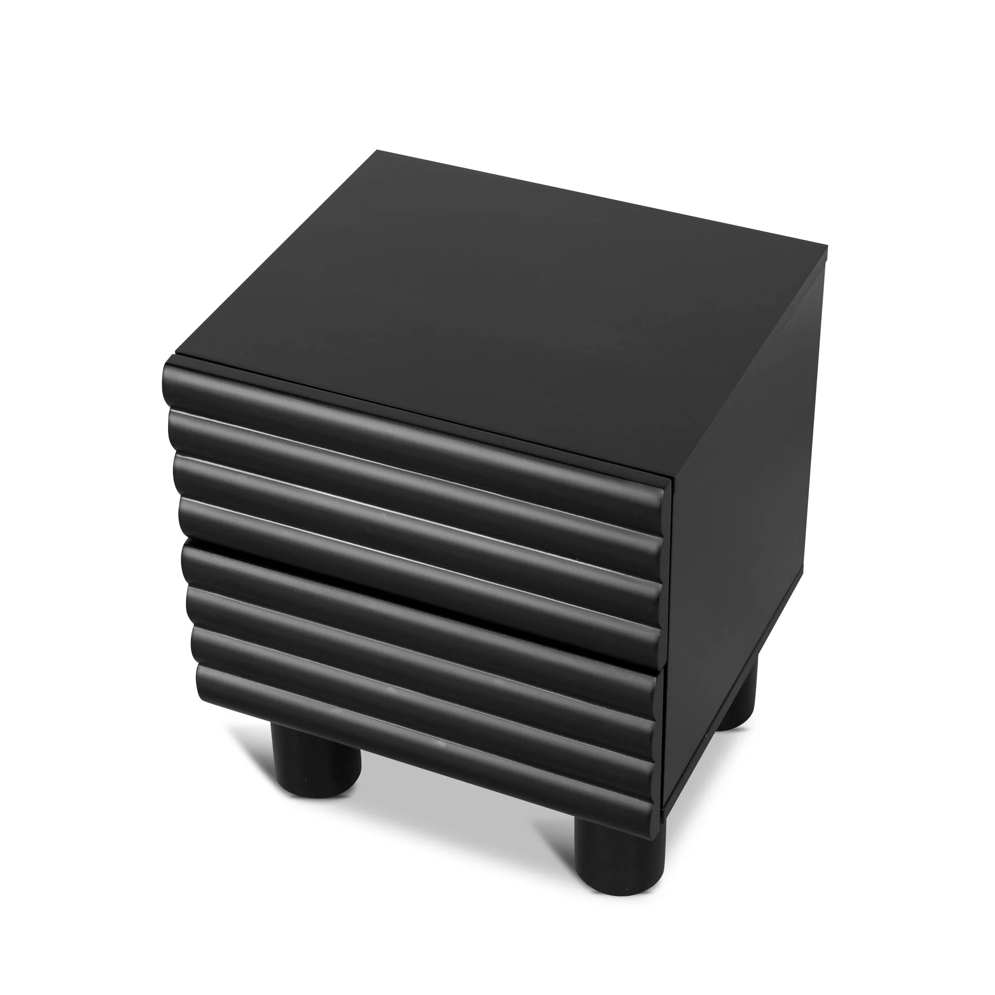CST10384-KD 48cm Bedside Table - Matte Black - Image 14