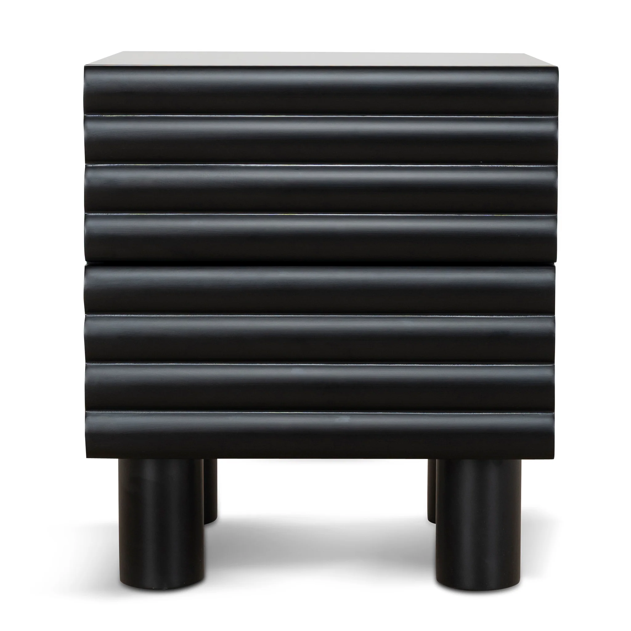 CST10384-KD 48cm Bedside Table - Matte Black - Image 2